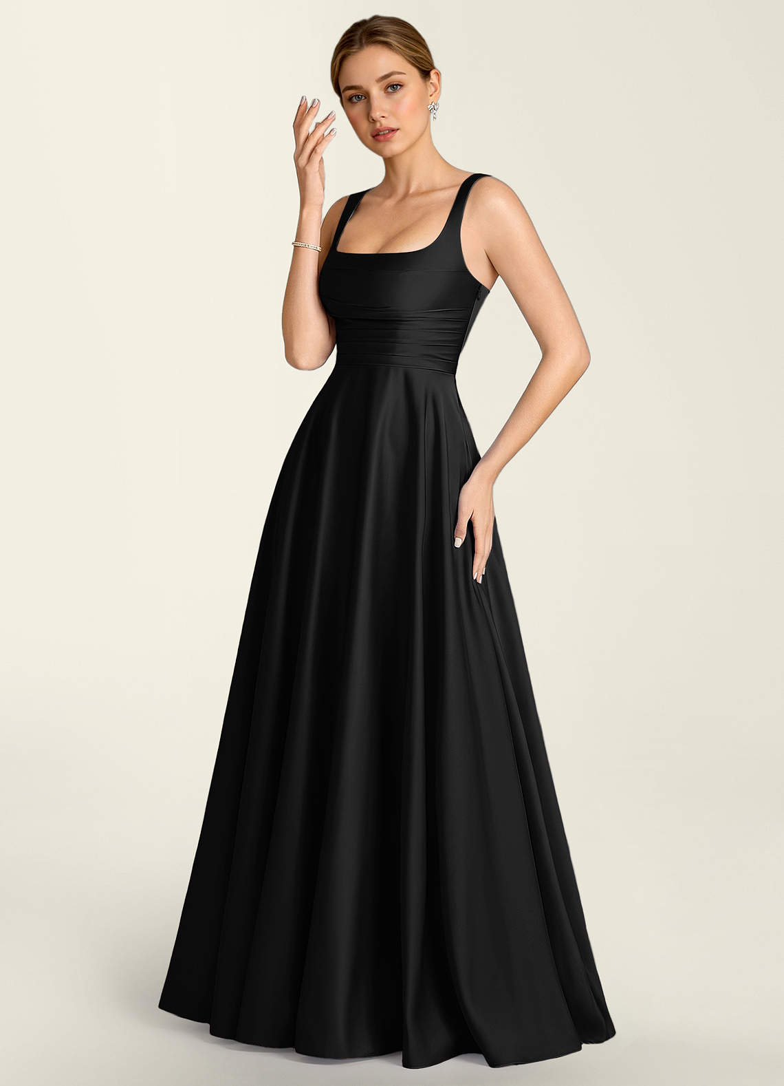 black corset a line dress Margot Satin A-line Corset top