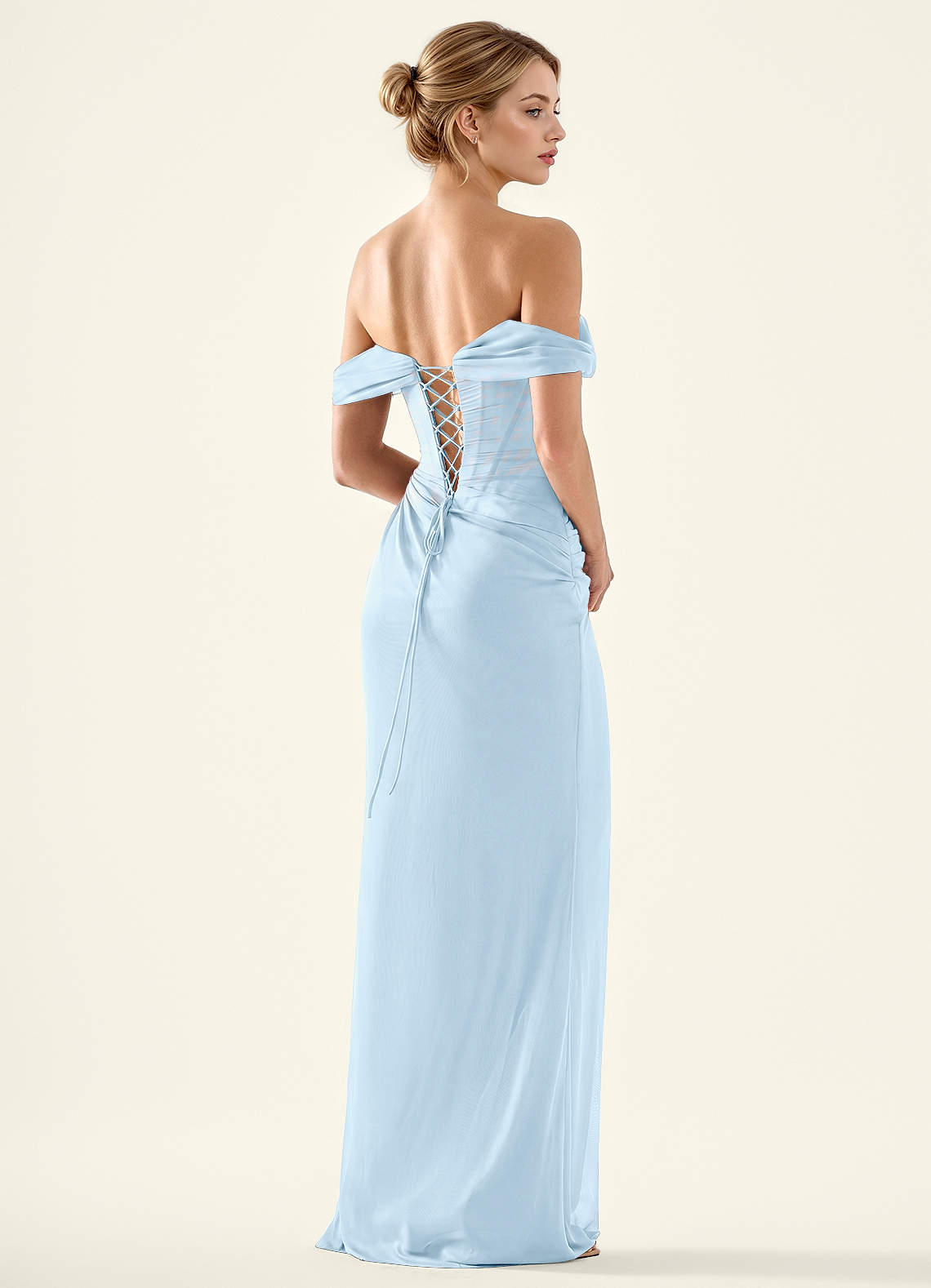 chiffon prom dress Seraphinalyn Sky Blue Satin Faced It is very interesting Lana Del Rey Dressed Size:31/32 Sleeveless Prom Dresses Red