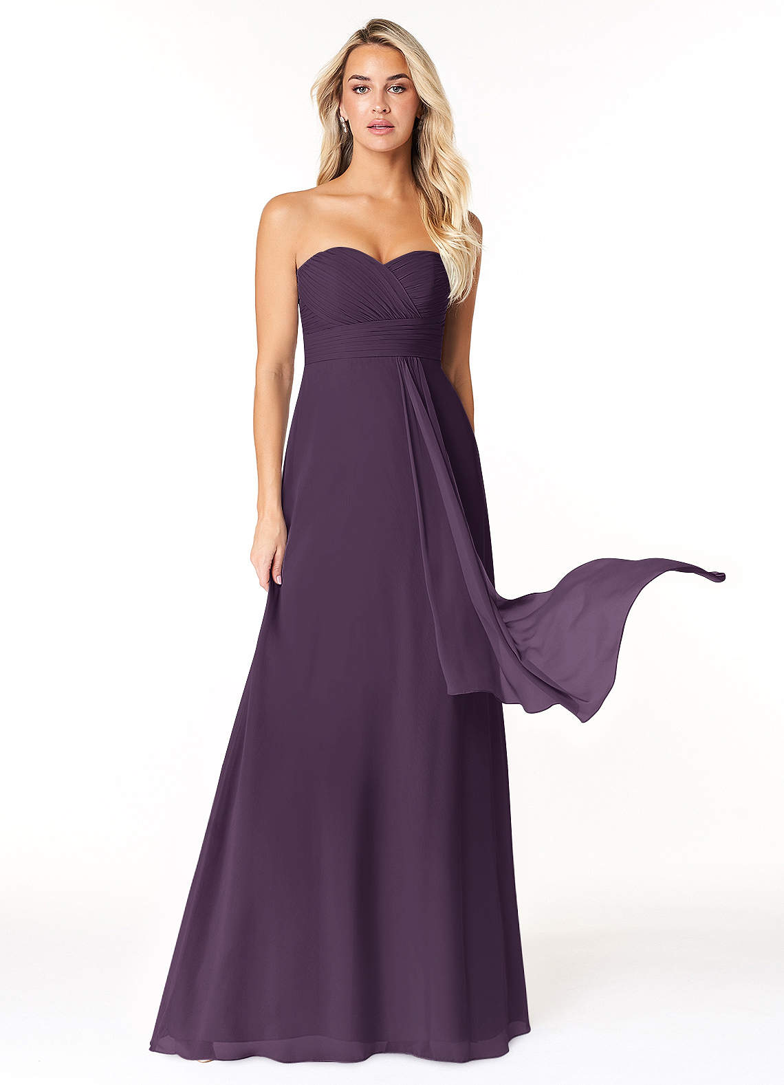 Persian Plum Chiffon Bridesmaid Dresses