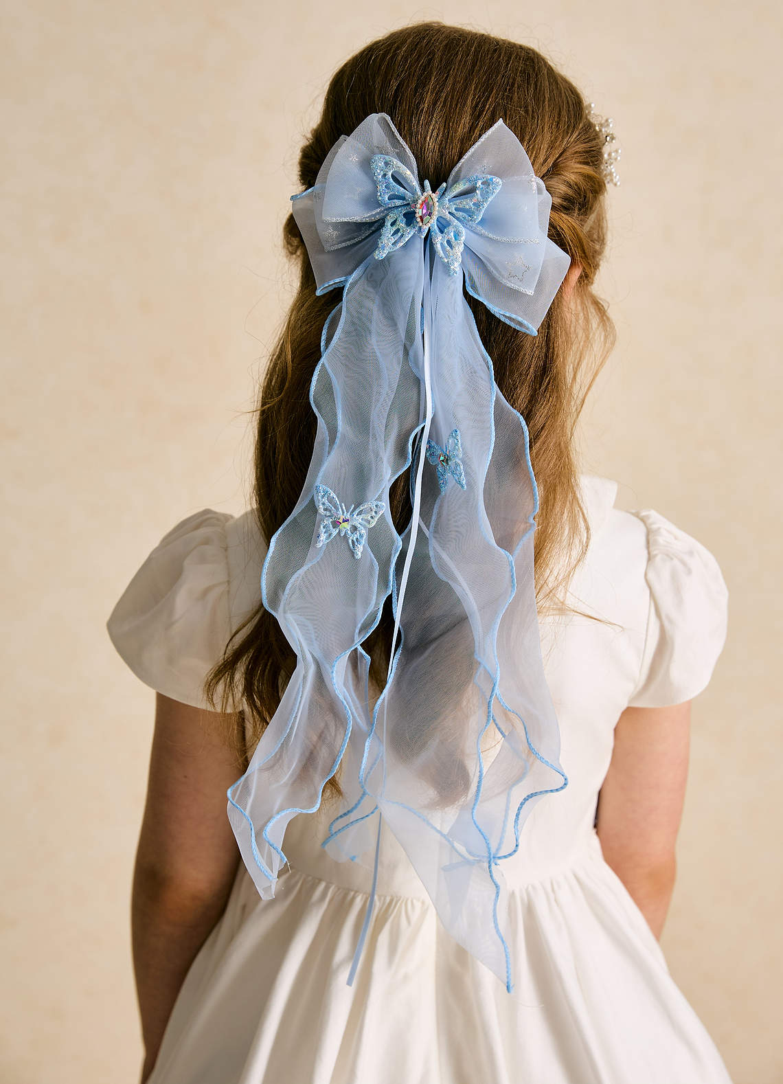 front Blue Butterfly Hair Clip