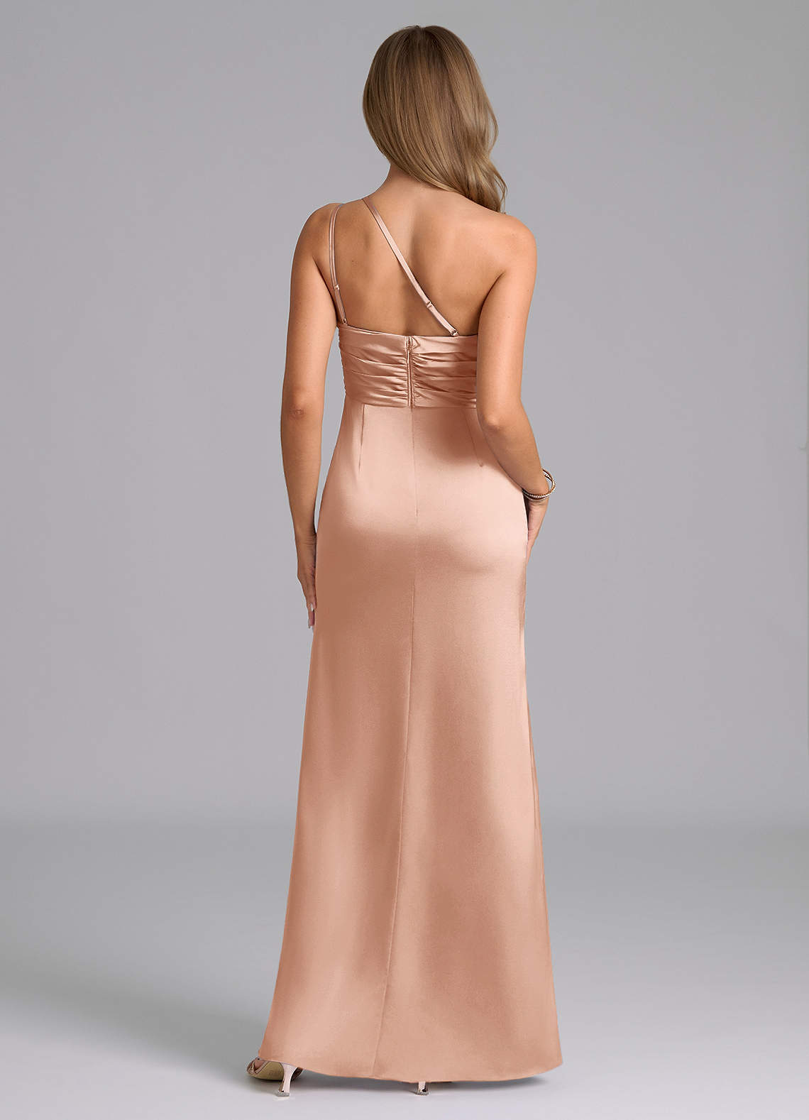 azazie eren stretch satin dress Azazie Eren