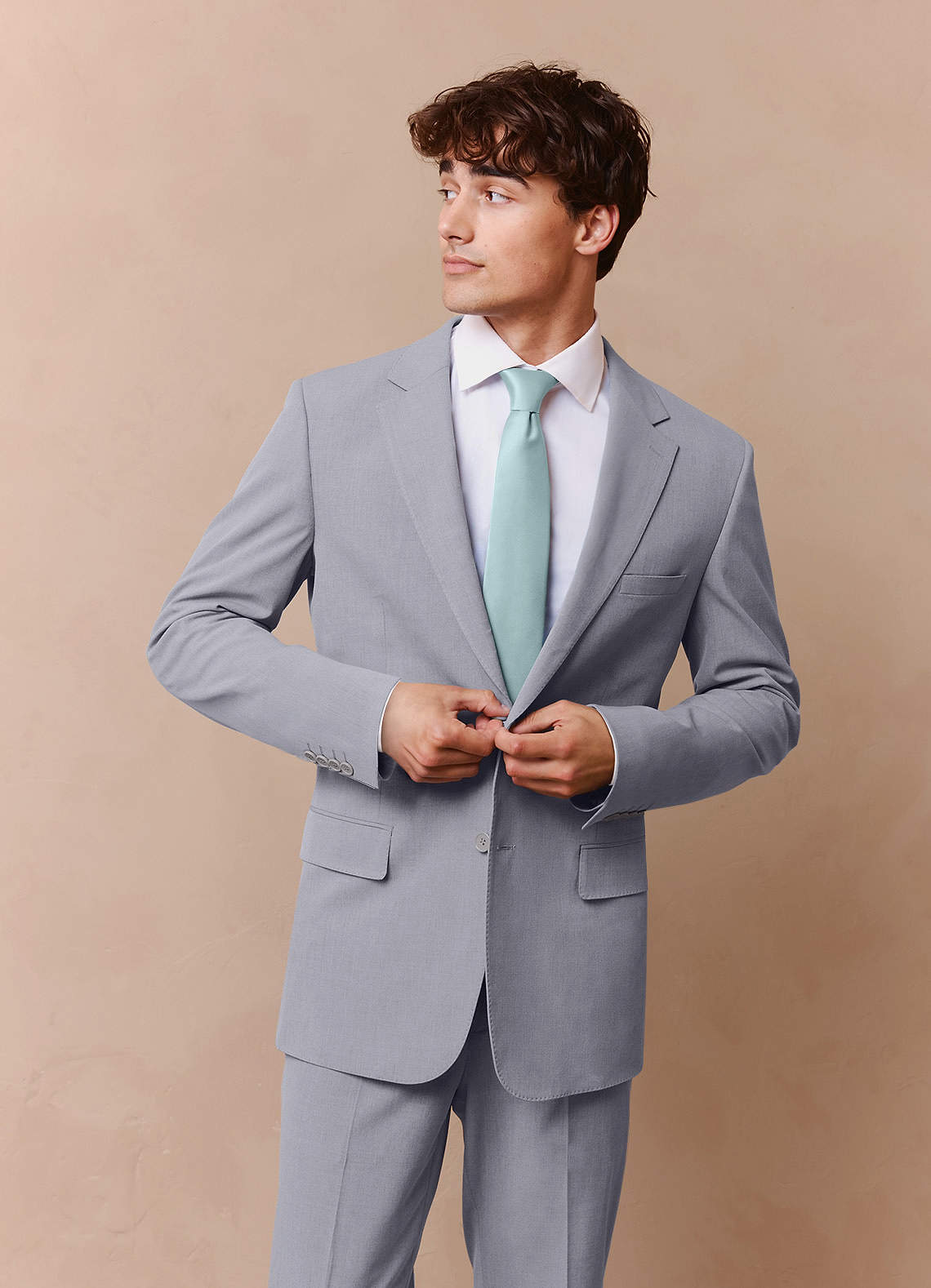 front Savile Grey Wool Blend Suit