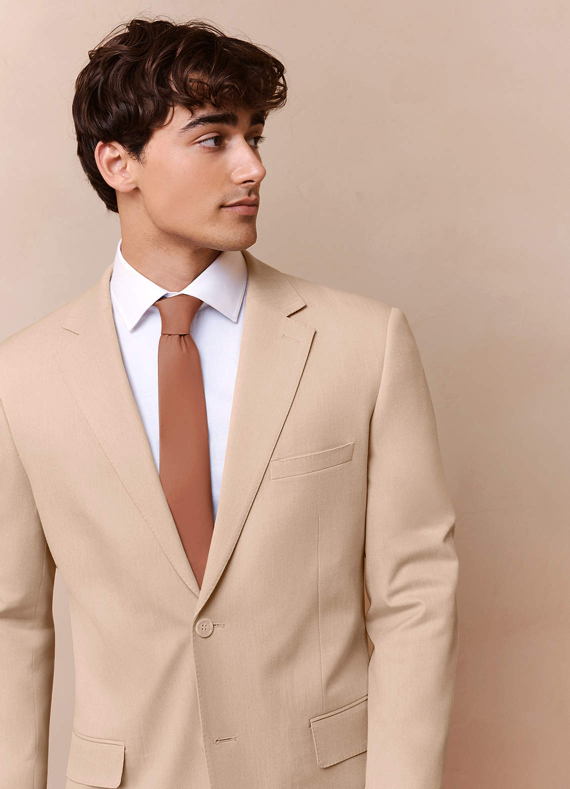 front Savile Gelbbraun Sakko aus hochwertiger Wollmischung