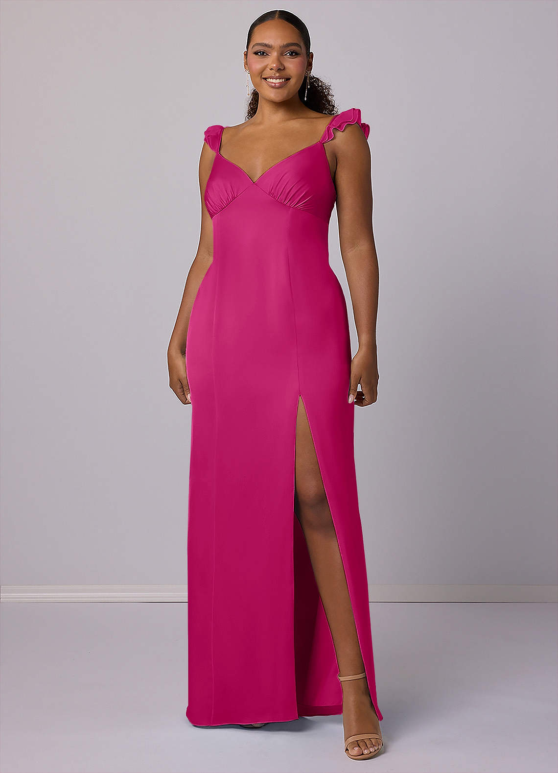 Barbie AZAZIE 1031 Ready to Ship Barbie Pink Stretch Satin Bridesmaid Dresses | Azazie Barbie AZAZIE 1031 Ready to Ship Barbie Pink Stretch Satin Bridesmaid Dresses | Azazie