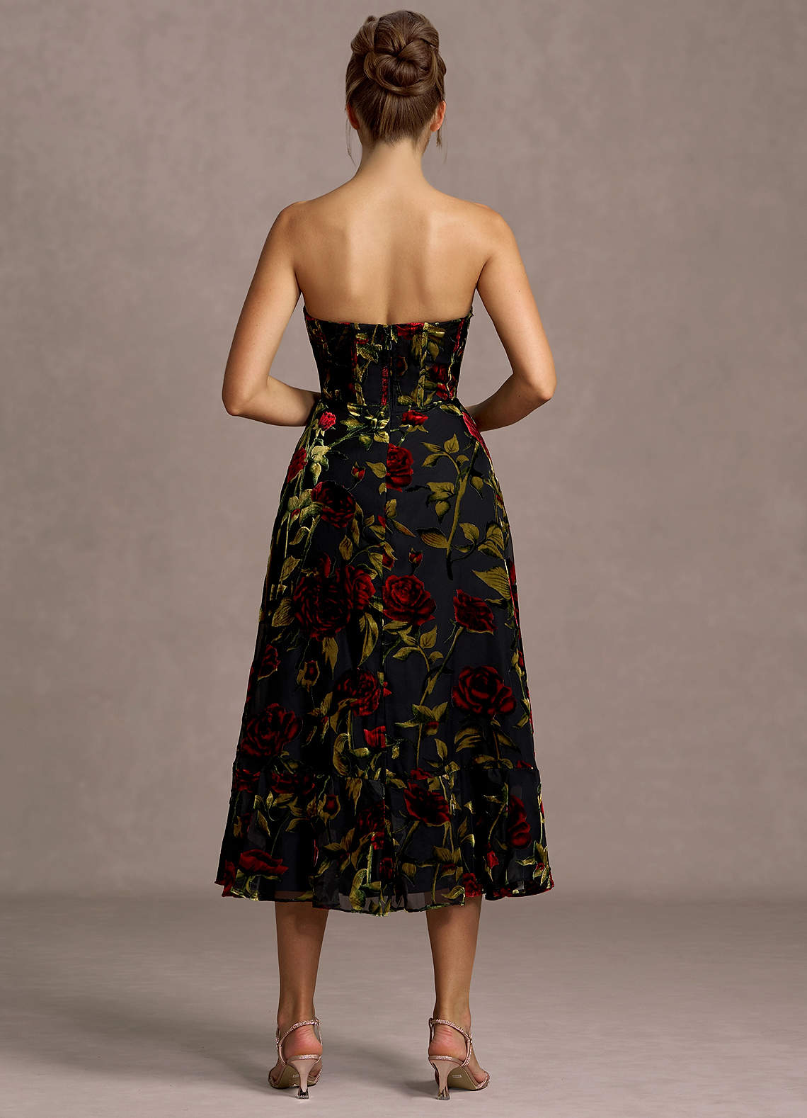 Zerina Sort Multi Midikjole image2