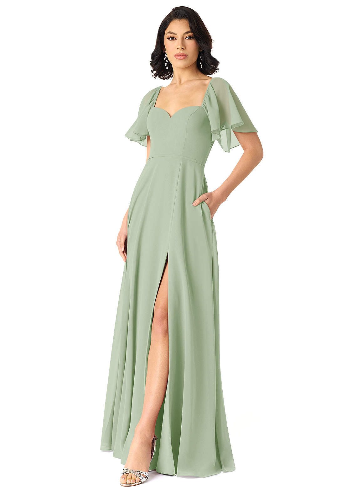 Bubble Sleeves A-line Ball Gown, Gilded Twilight Prom Gown, Newest 2024 Prom Dresses Bubble Sleeves A-line Ball Gown, Gilded Twilight Prom Gown, Newest 2024 Prom Dresses