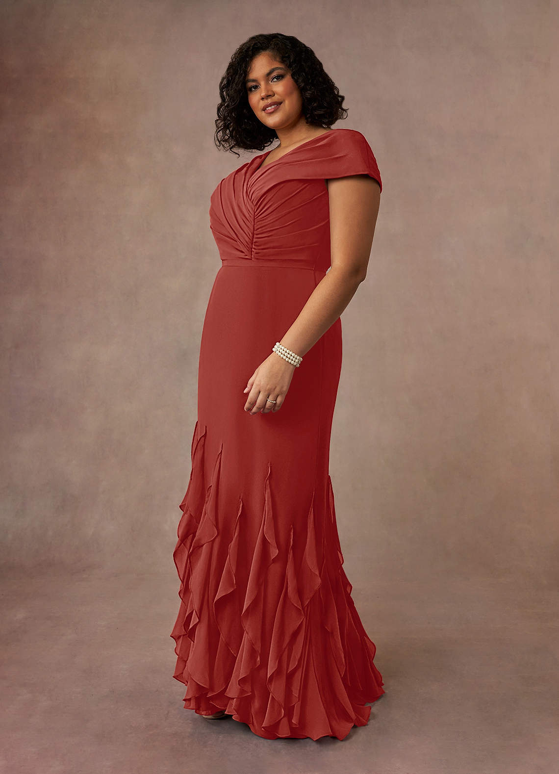fitted lace wedding dress Plus Size Burgundy Satin Ball Gown Wedding Dresses Off The Shoulder main image 1