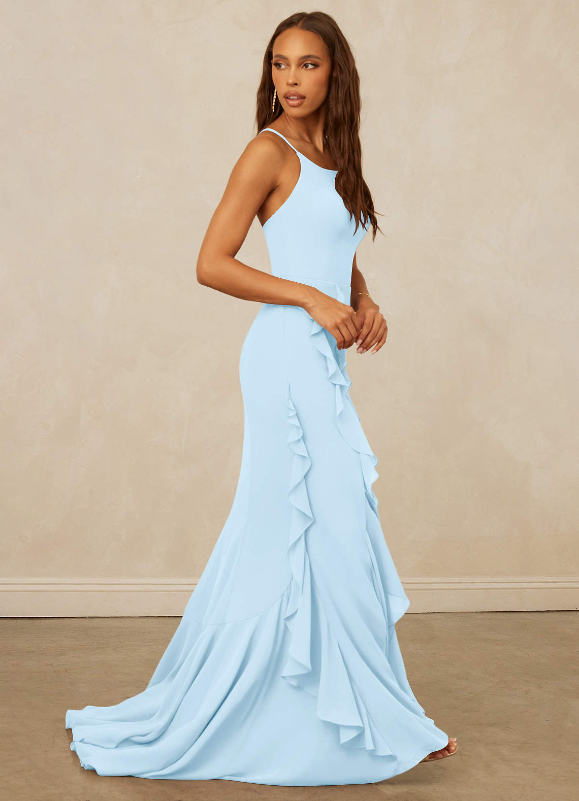 Christian Siriano Bridal for Azazie 1006 Bridesmaid Dresses Ruffle Chiffon Mermaid Dress image4