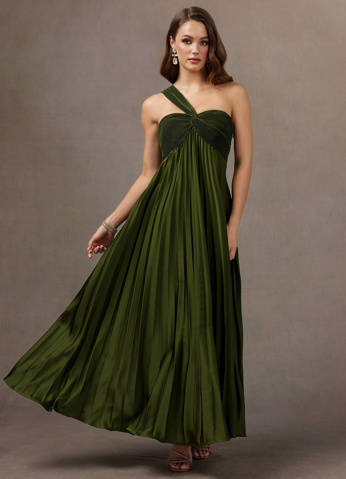 Tonia Olive Green Maxi Dress | Azazie