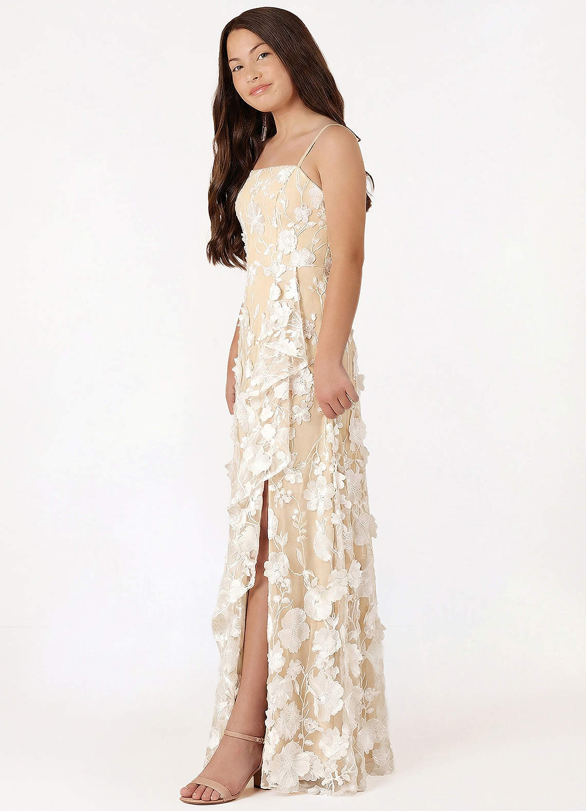 front Azazie Liana Junior Formal Dress