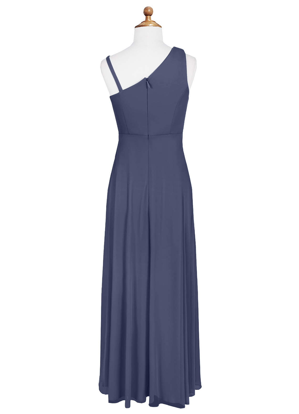 Azazie Brooke Junior Stormy A-Line Pleated Mesh Dress image5