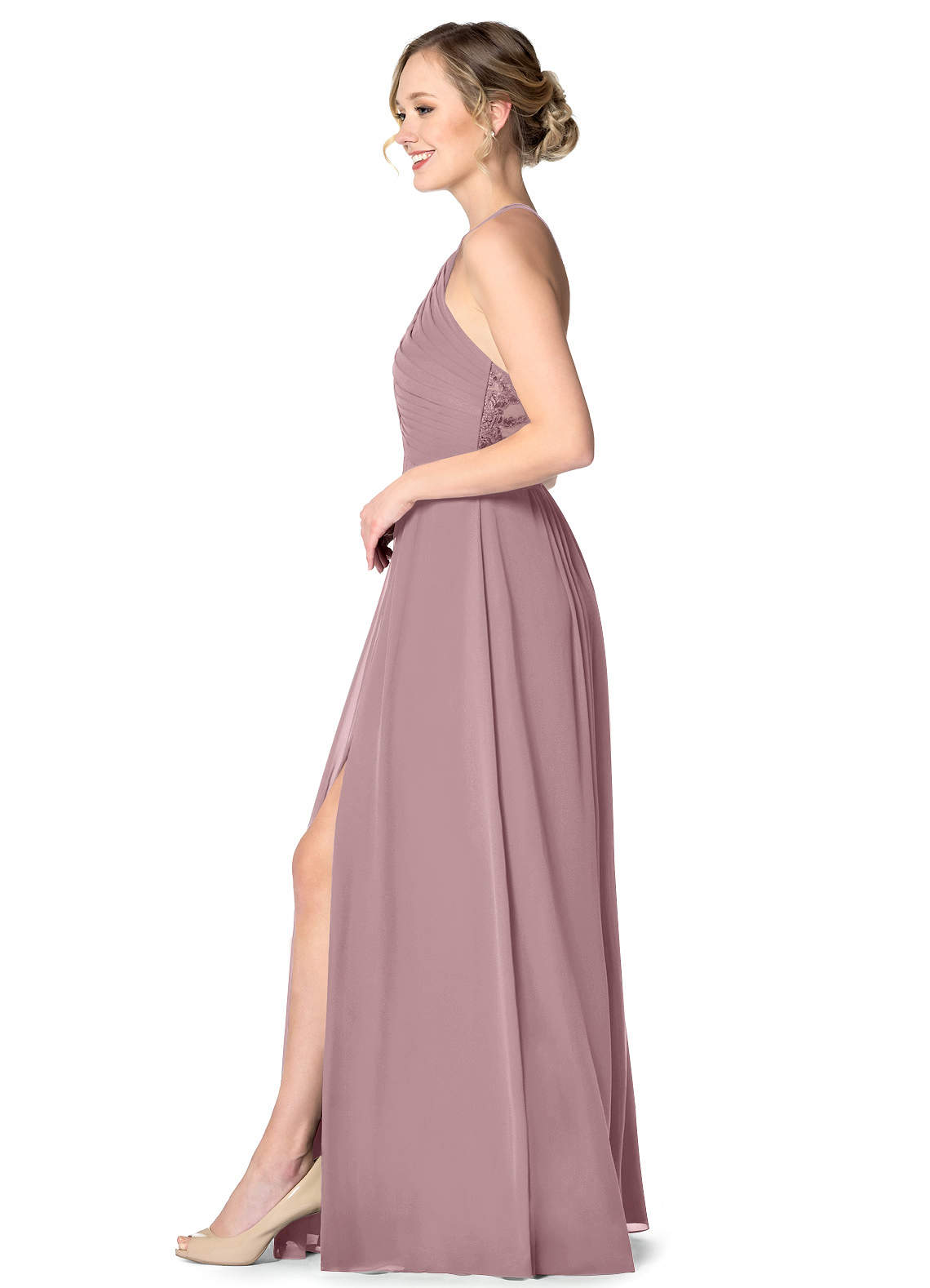 azazie ginger bridesmaid dress Allure Ready to Ship Wisteria Chiffon Dresses BM The Dress: A Black-and-Blue Size:36.5 A30) and custom sizing.