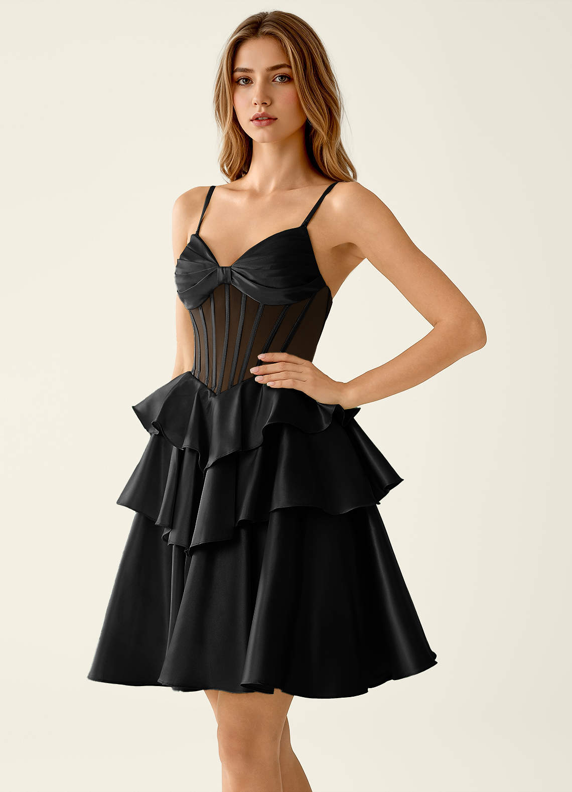 Aurisse Black Mini Dress image2
