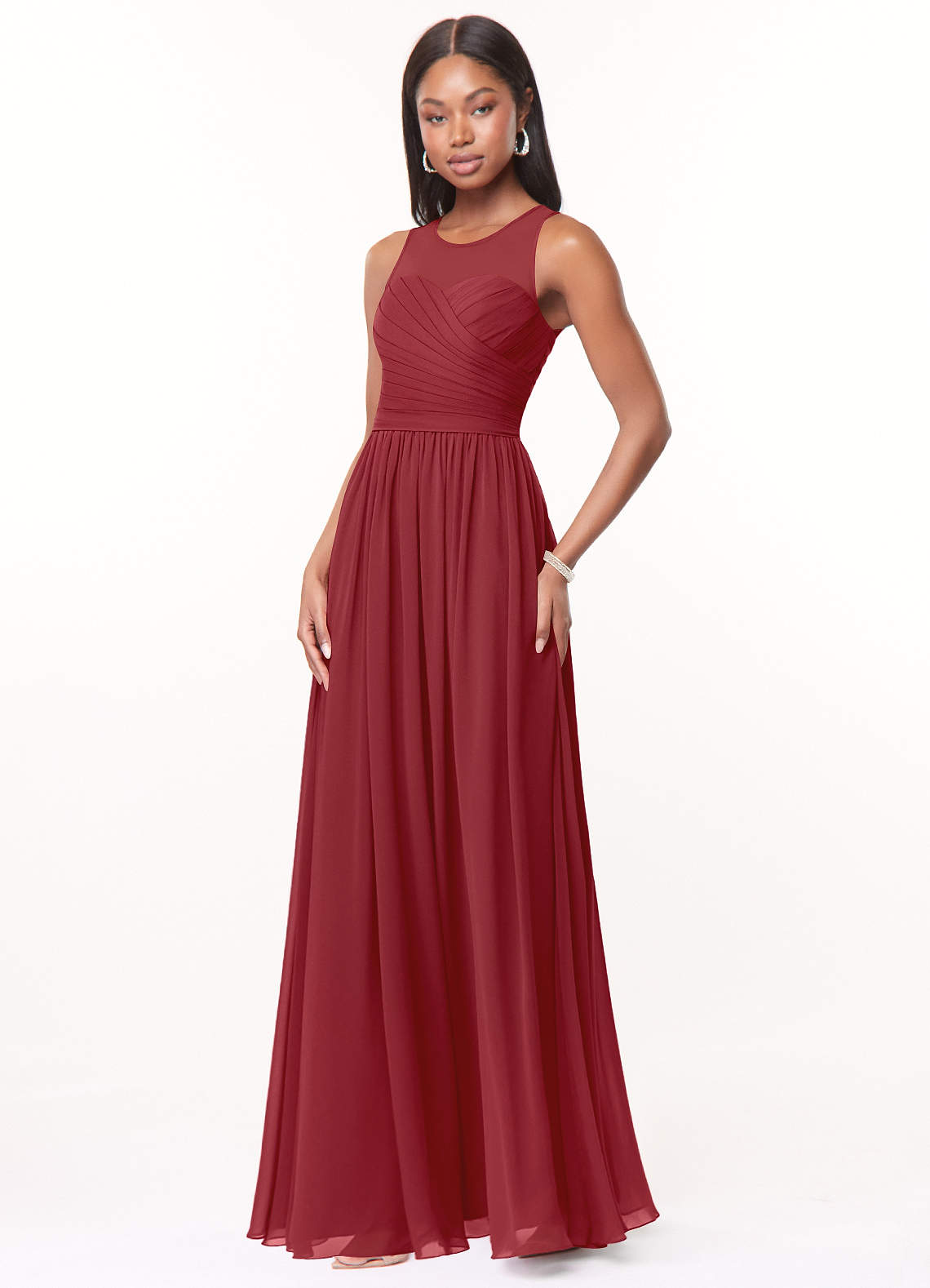 pomegranate bridesmaid dresses Azazie Alani