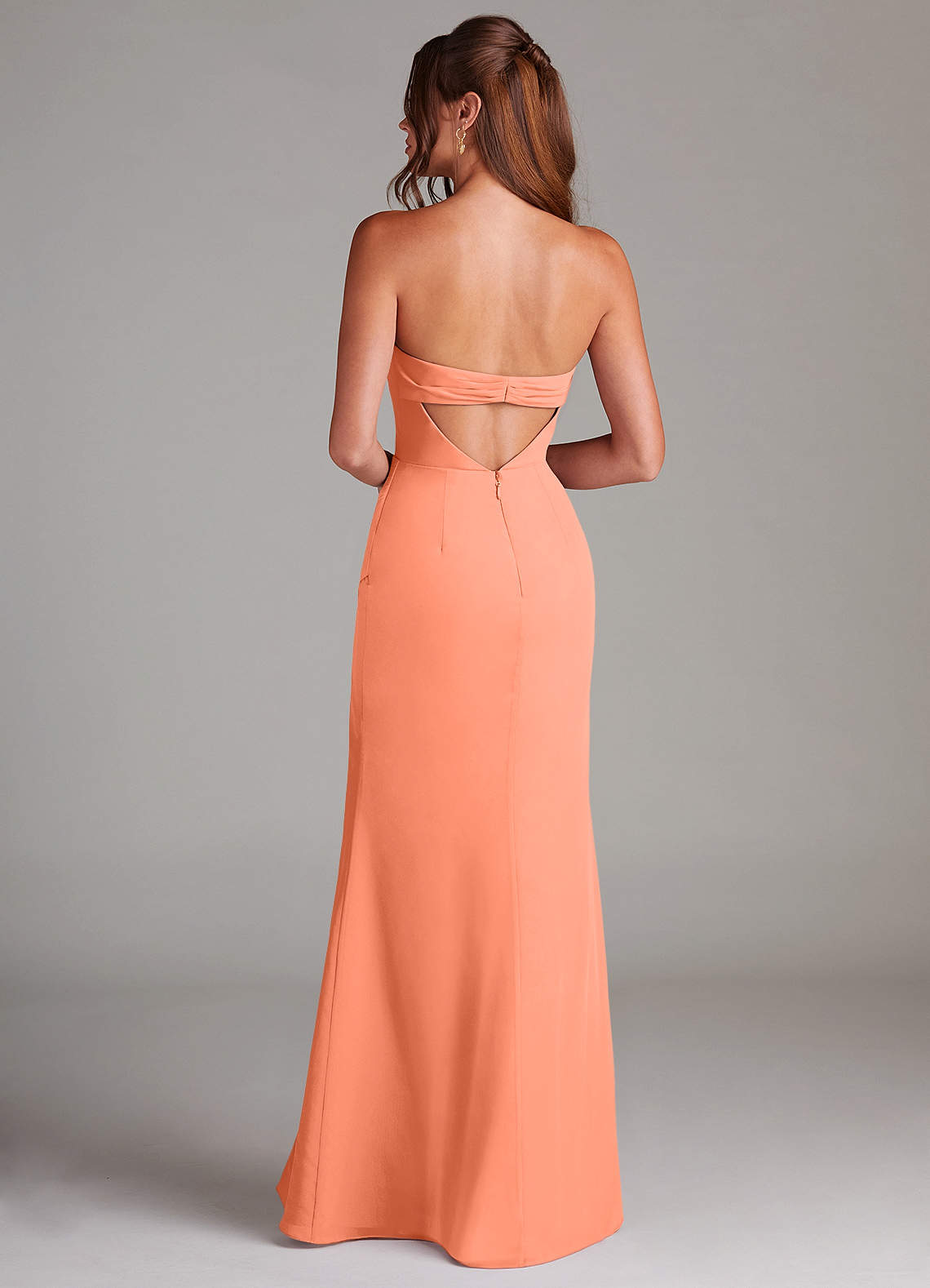 Azazie Leonis Bridesmaid Dresses Sunset Sheath Strapless Chiffon Convertible Dress image4