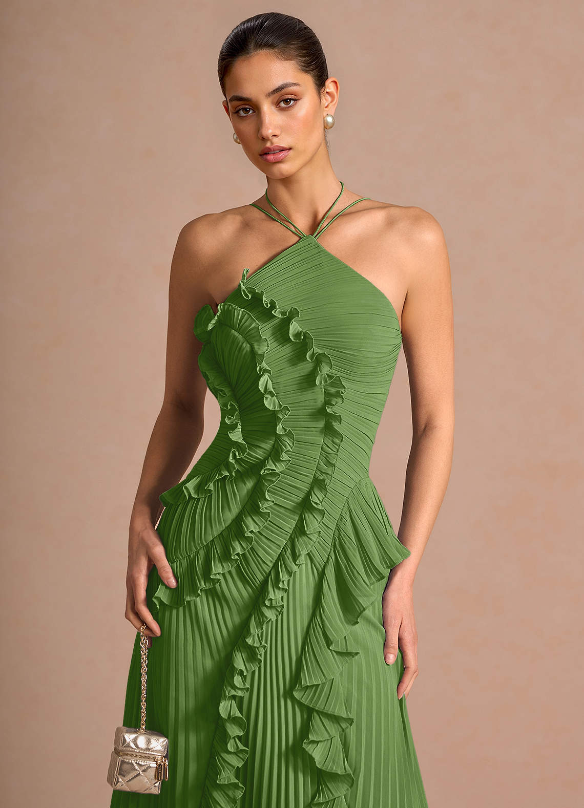 hesperus green dress Hesperus Mint Green Smocked Waist Puff Sleeve Mini Dress Women's Size M