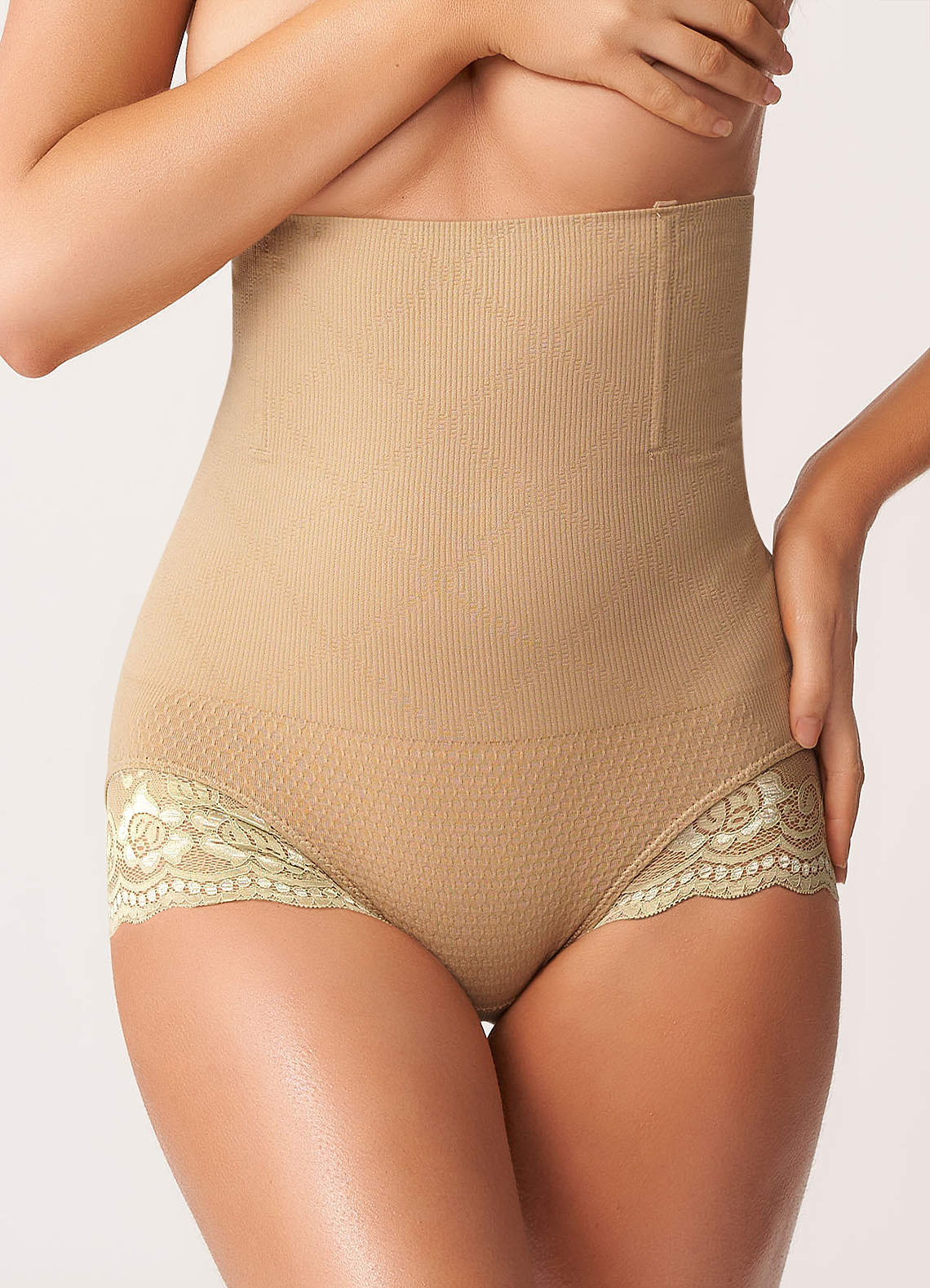 Lace Stitching Shaping Panties Tummy Control Butt Lifting - Temu Canada