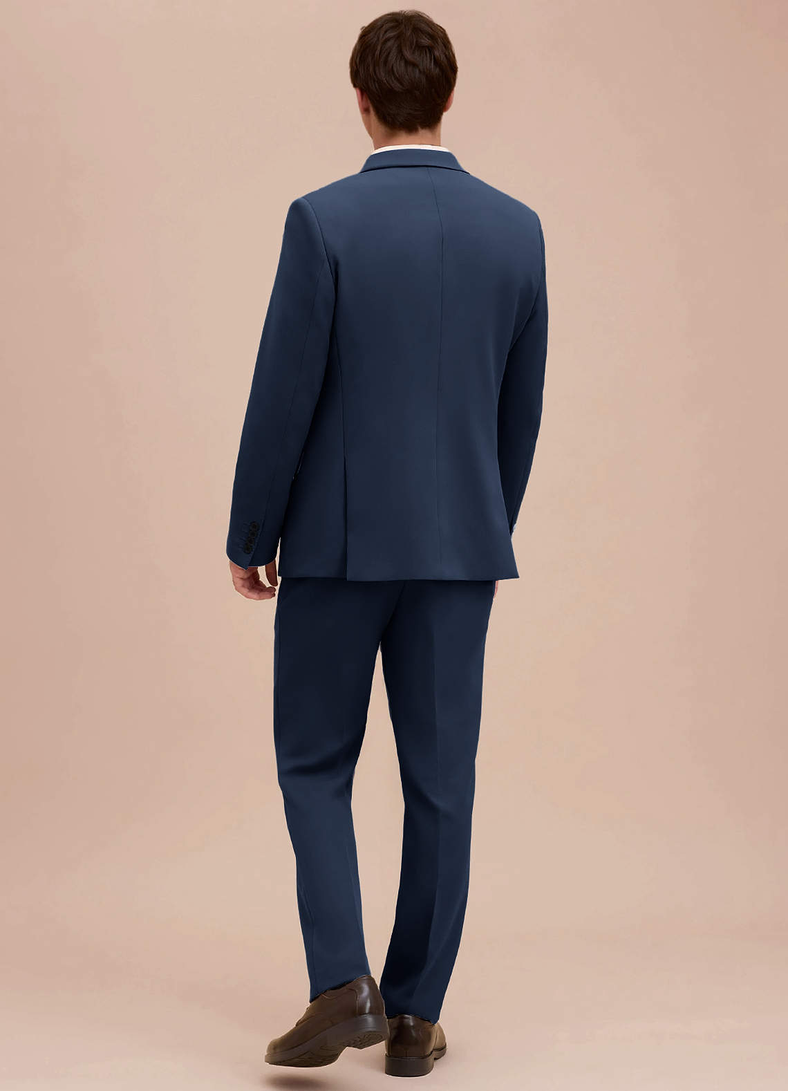 front Ethan Dark Navy Refined Weave Suit