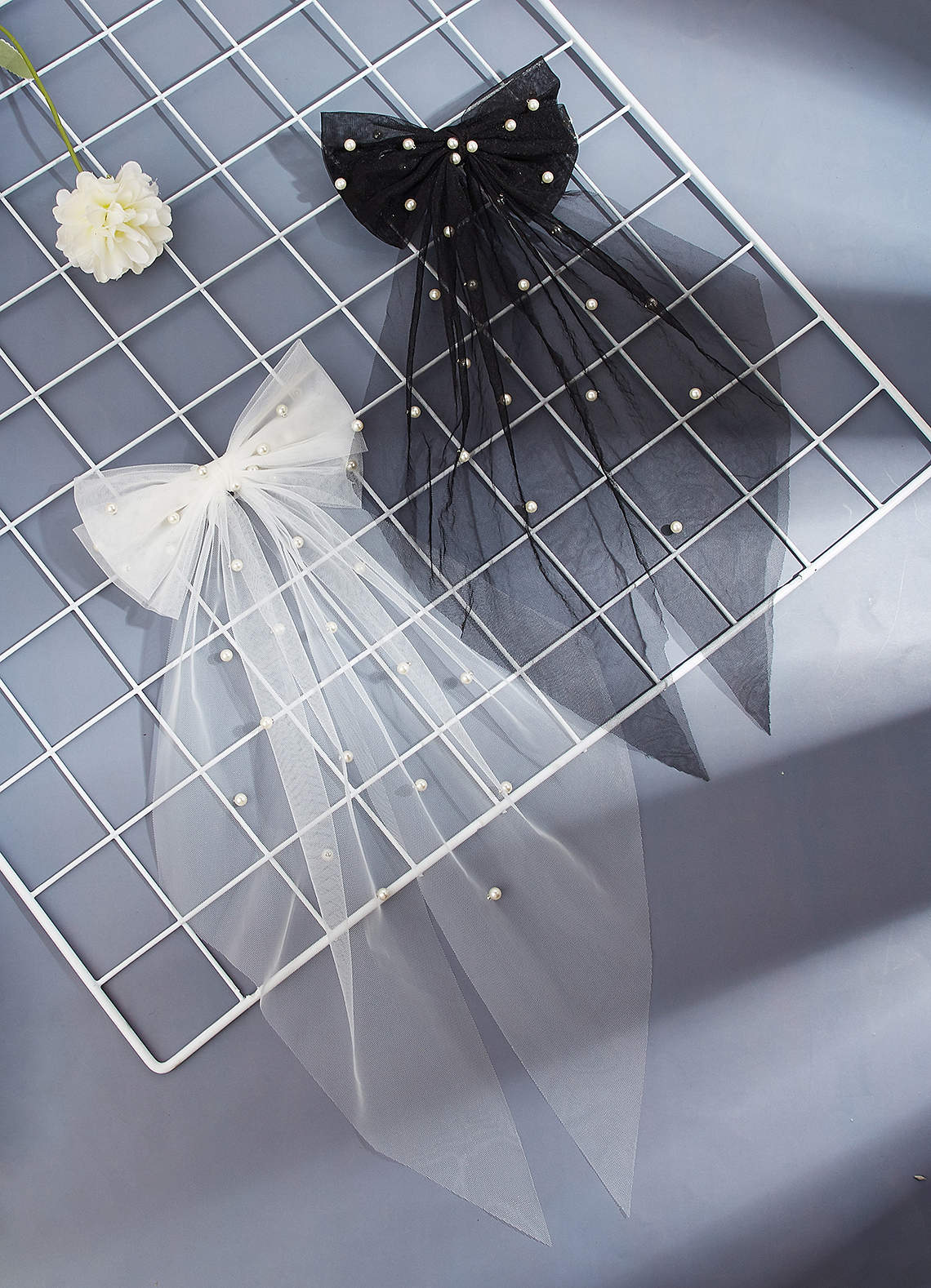 front Bridal Hair Bow Hair Clip