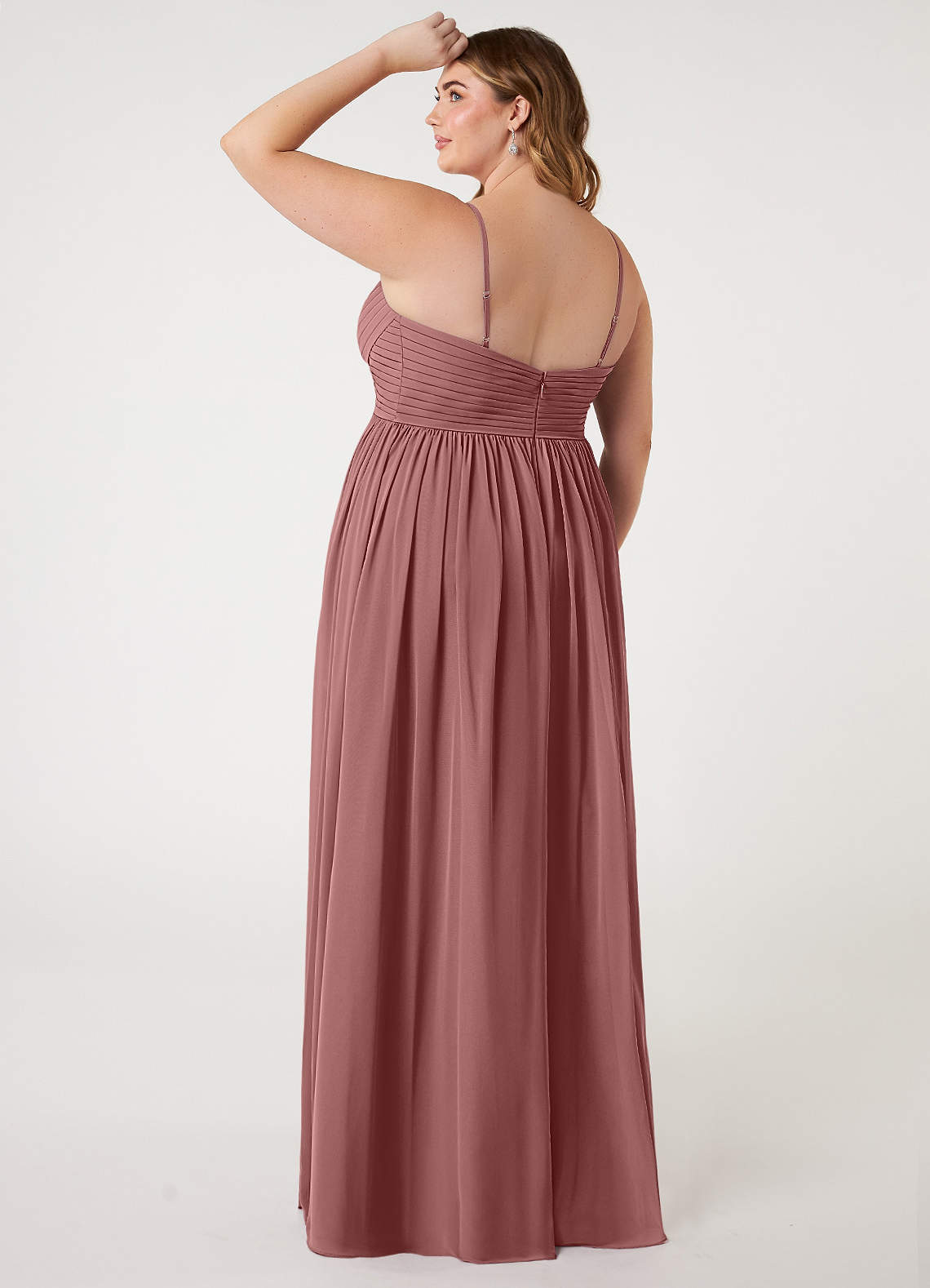 Azazie Alia Bridesmaids Dress 2024 in Desert Rose