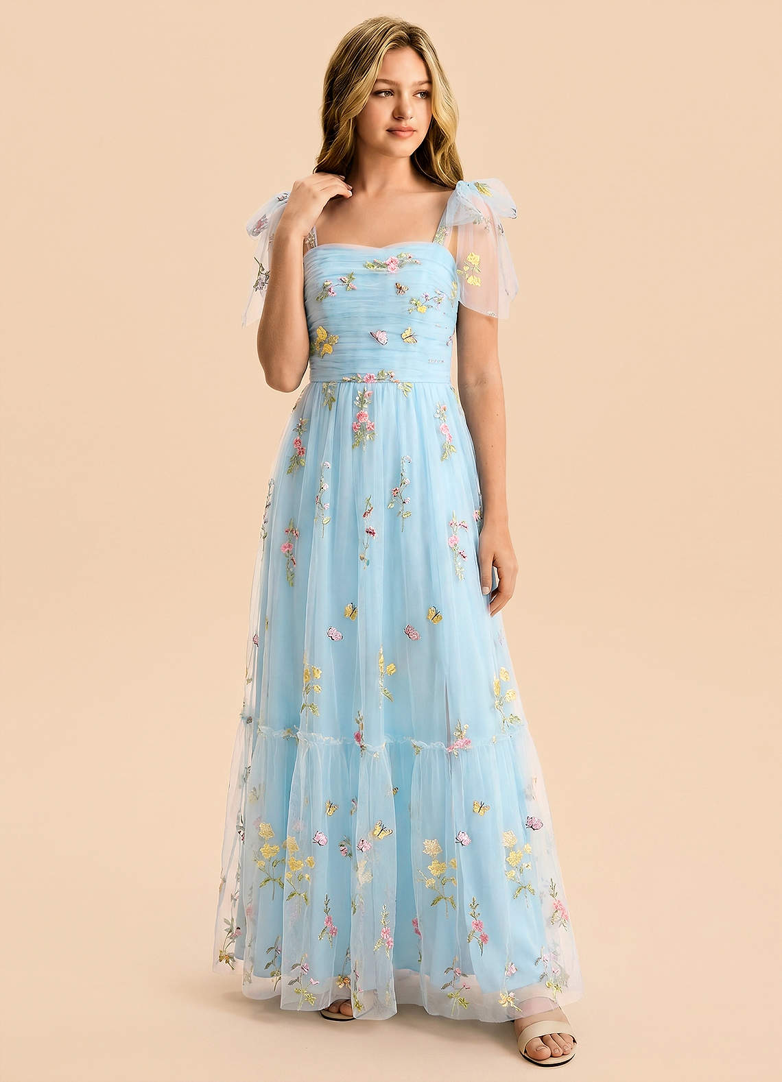 front Azazie Allie Junior Formal Dress