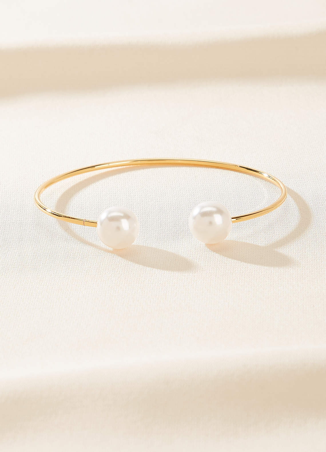 front Pearl End Cuff Bracelet