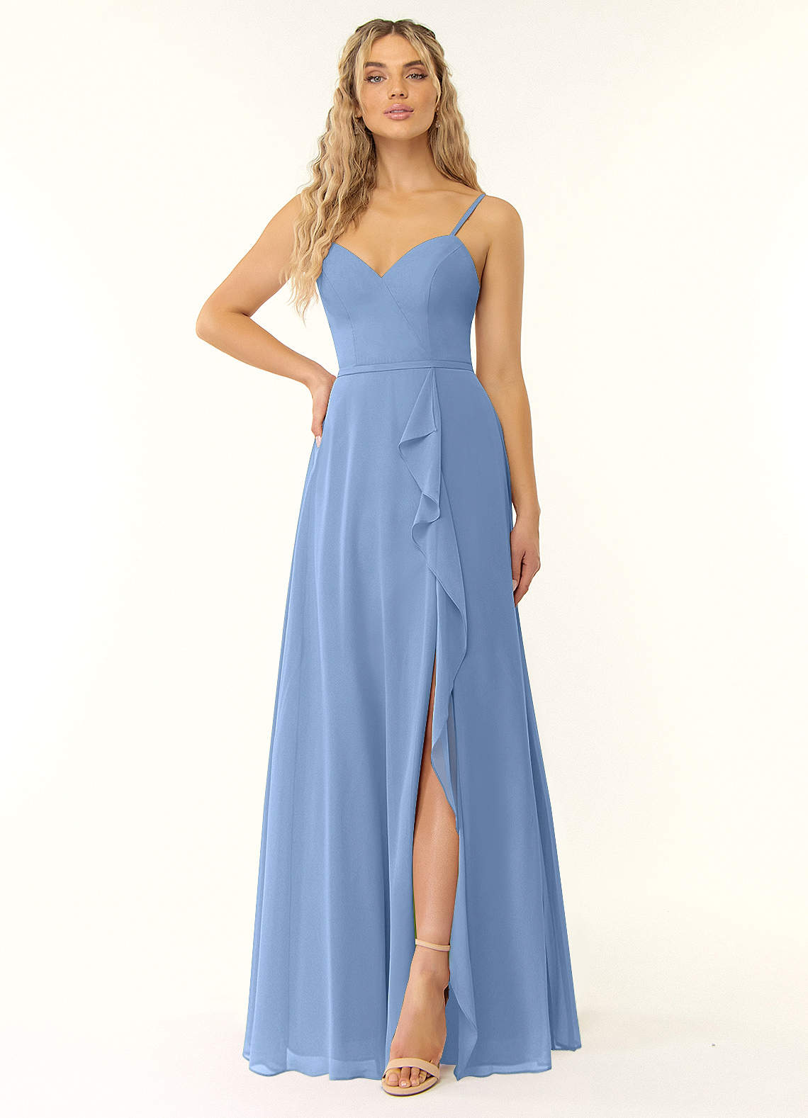 Azazie Naeem Steel Blue Bridesmaid Dresses Azazie