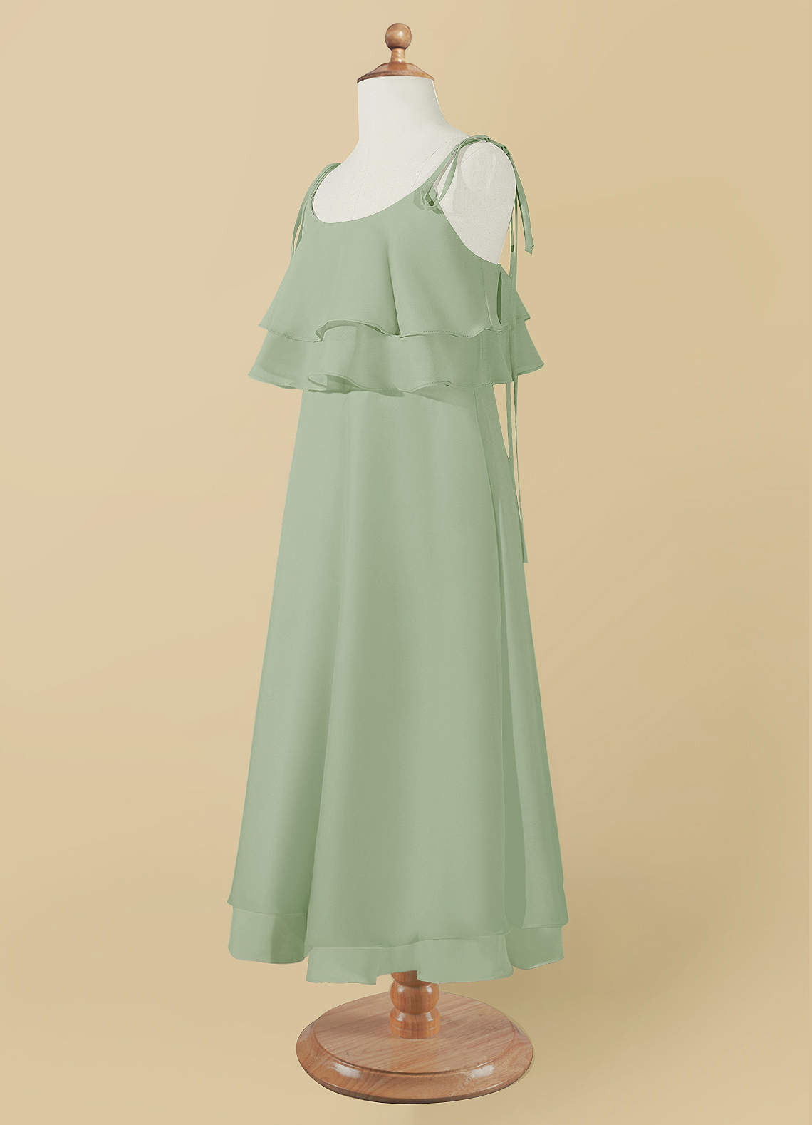green emerald velvet dress Dusty Sage Green Prom Dresses A Line Spaghetti Straps V-Neck Floor Length  Stretch Satin Prom Dress main image 1