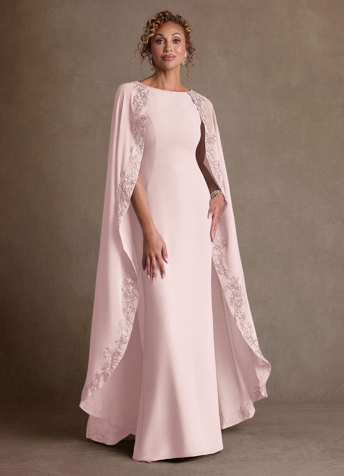 Azazie Sheath bateau neckline Floor-Length Lace Mother of the Bride or Groom Dresses