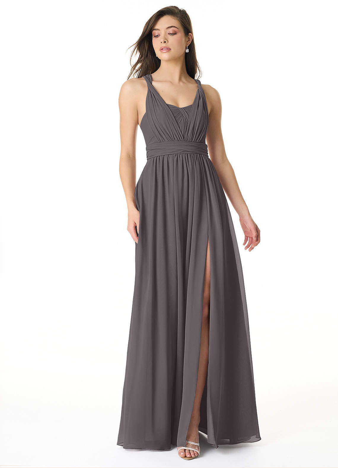 Azazie Olani Steel Grey Bridesmaid Dresses Azazie UK