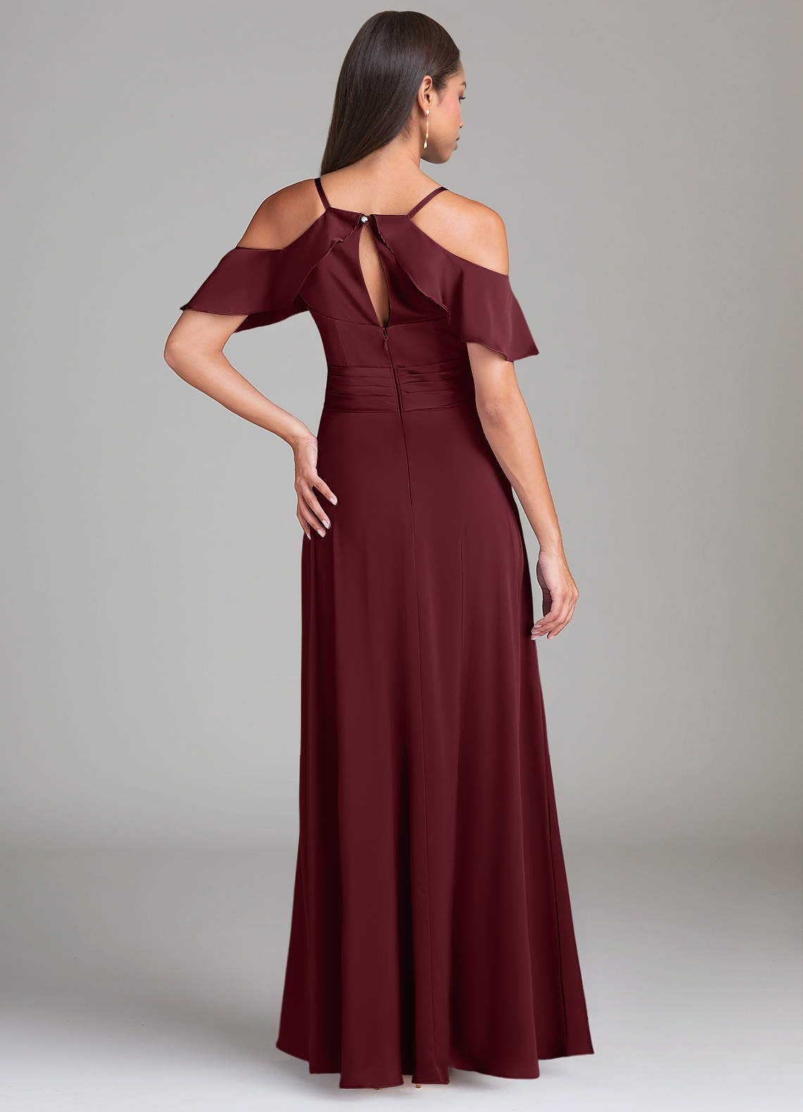bridesmaid dresses under 20 Azazie Dakota Cabernet Stretch Satin Style:2023SP495 BTC Back zipper Back summerwarehouse21 asymmetrical corset dress Champagne