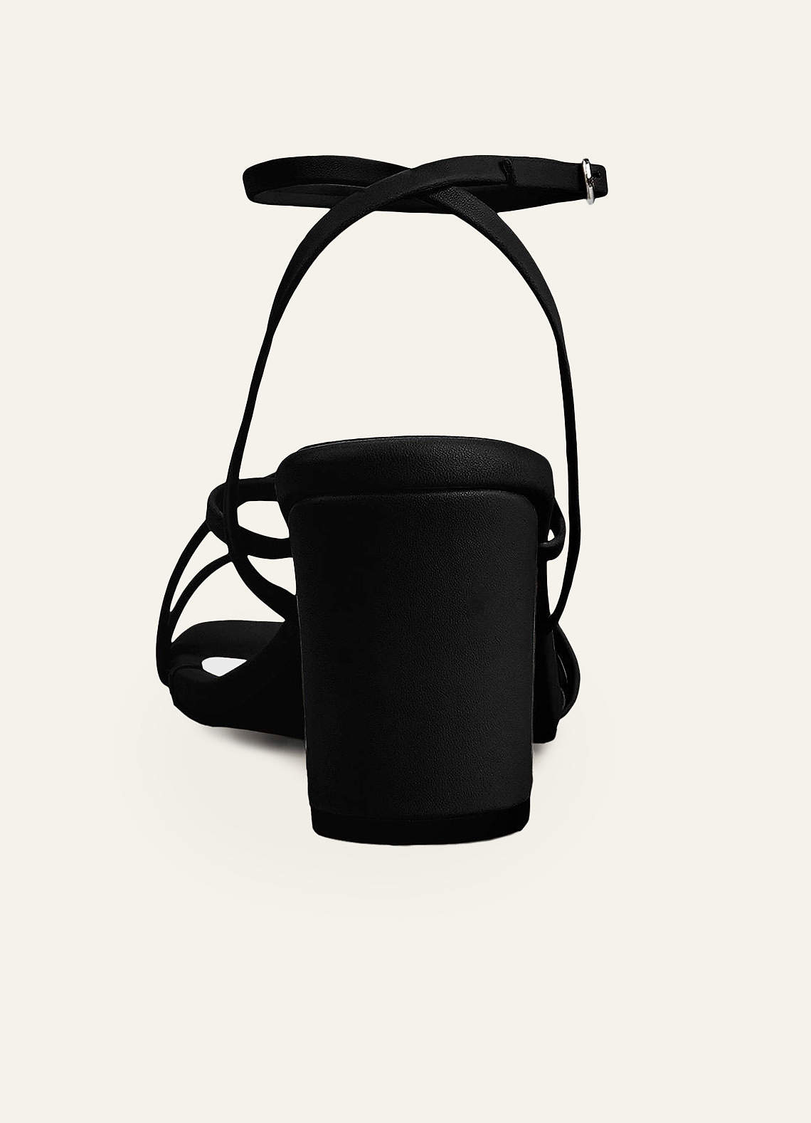 front Brief Cross Ankle Strap Heels