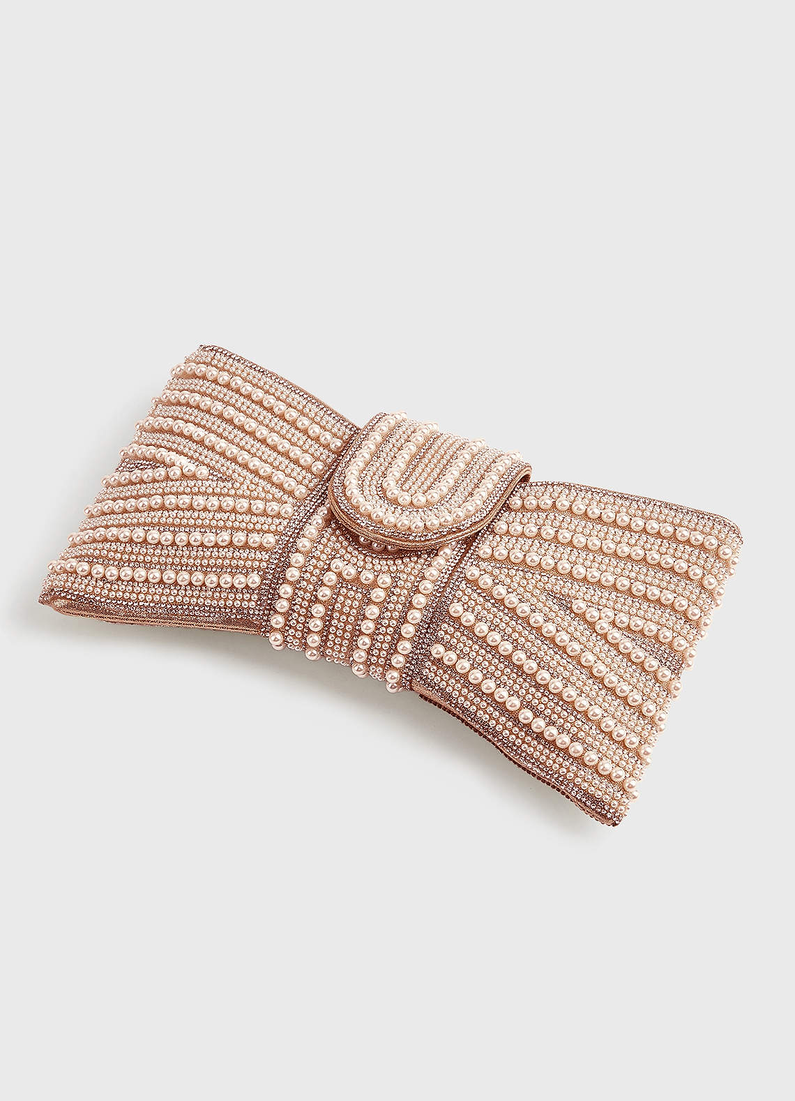 front Beaded Bowtie Clutch