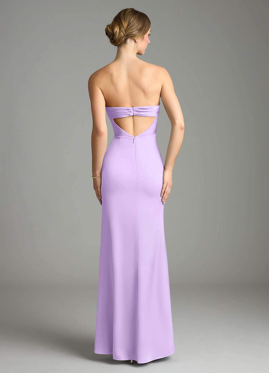Azazie Leonis Lilac Stretch Satin Bridesmaid Dresses | Azazie