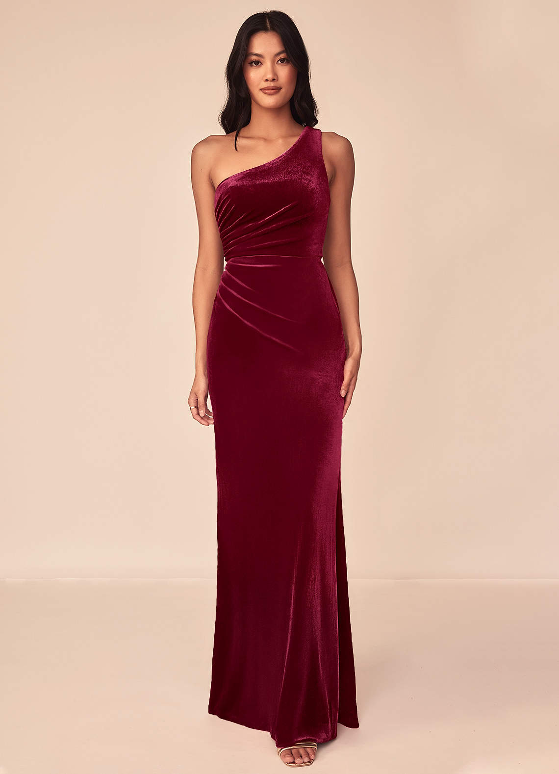Azazie Argan Velvet Dress Burgundy Bridesmaid Dresses Azazie