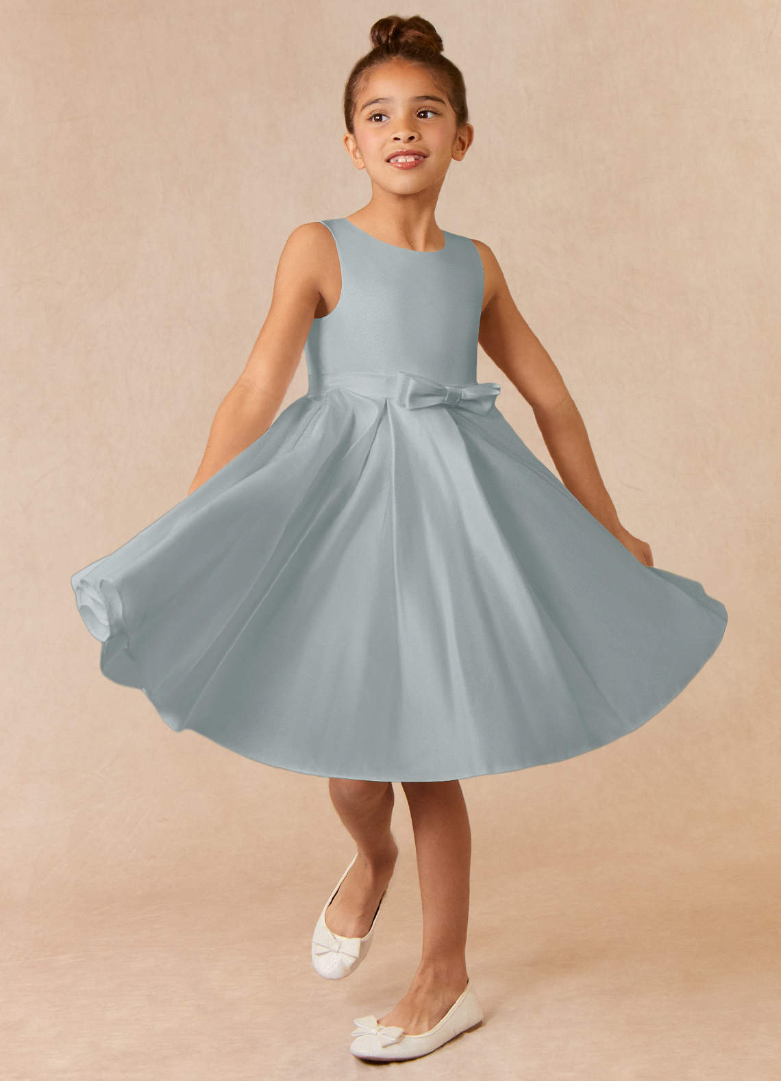 Light gray flower girl dress online