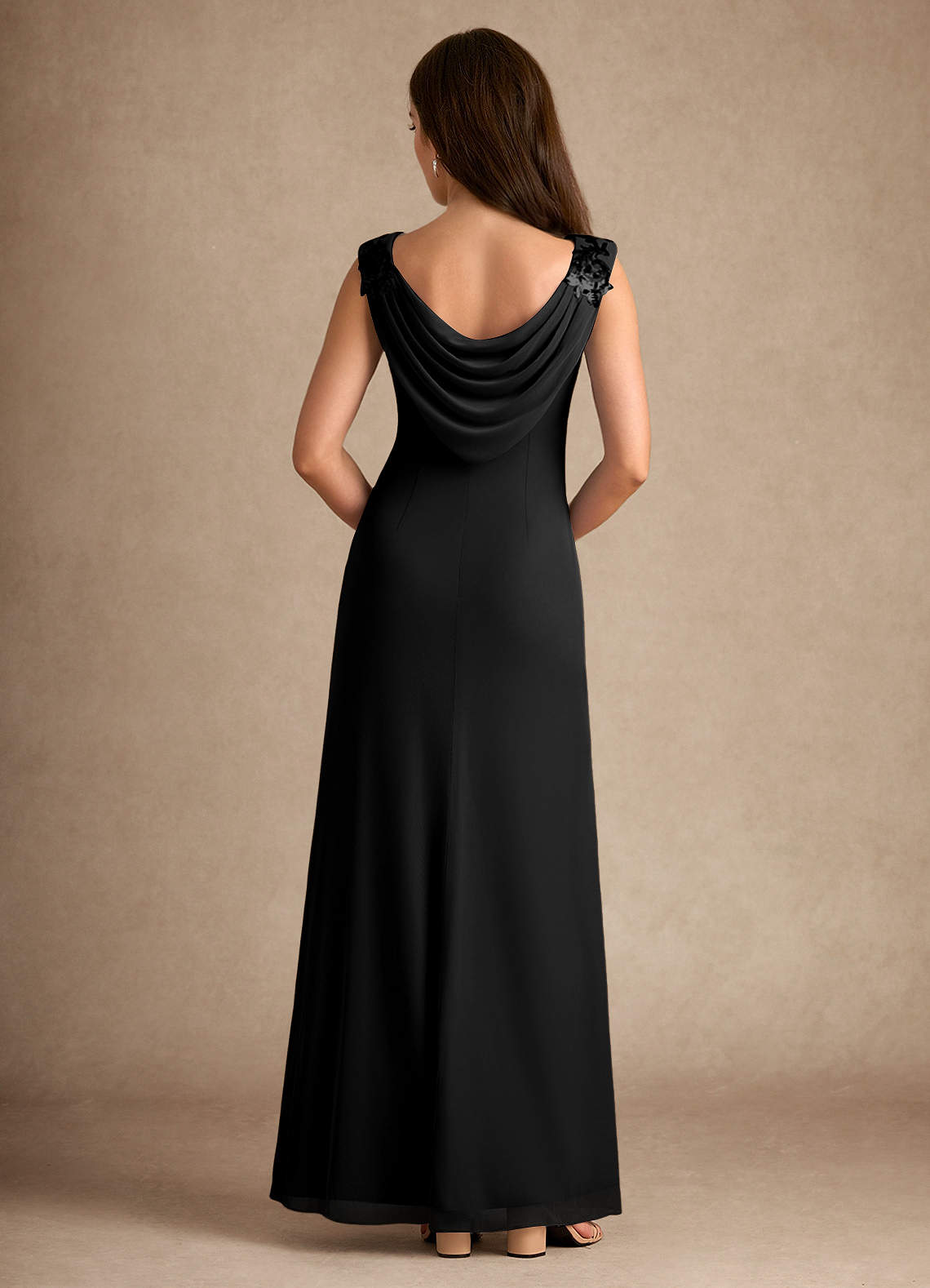who do a line dresses look good on Burgandy Strapless Scarf Chain Satin Dress main image 0