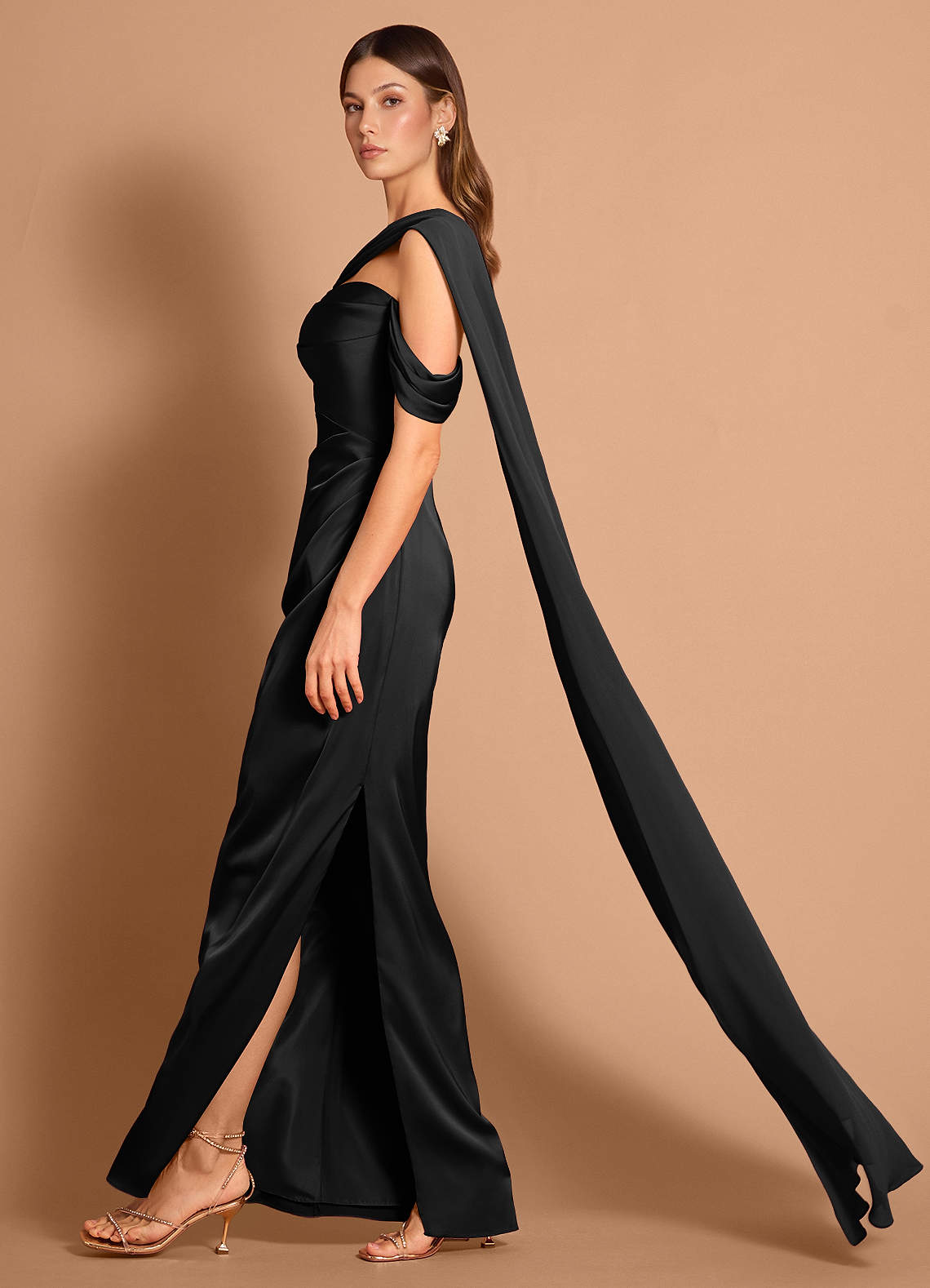 Meliora Black Maxi Dress | Azazie