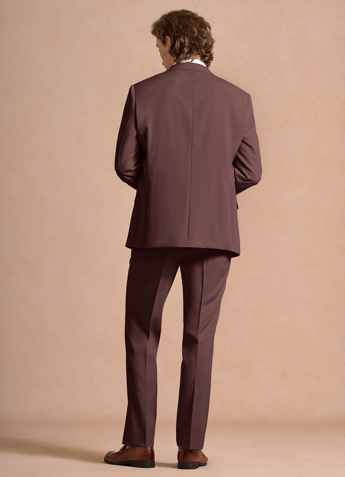 front James Espresso Structured Stretch Suit