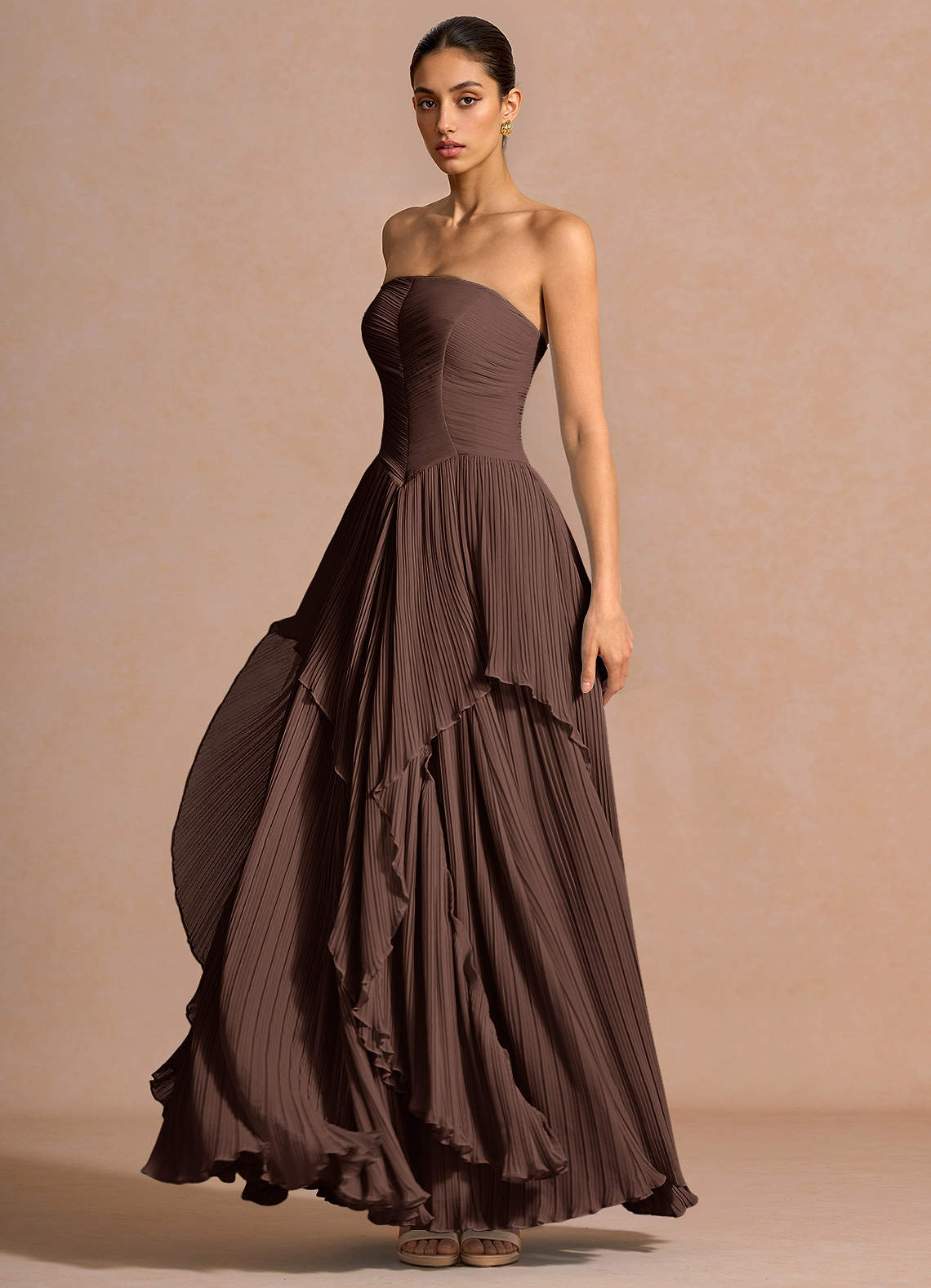Kerensa Truffle Maxi Dress | Azazie CA