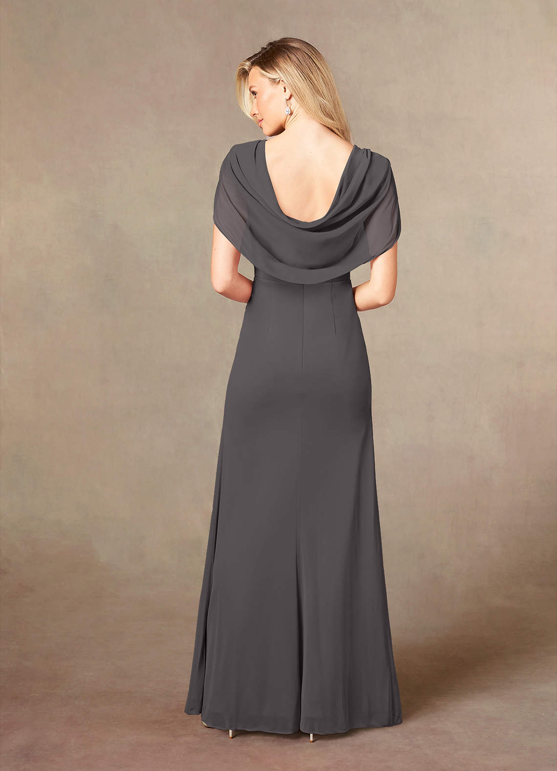 Grey Mermaid Sparkly Pleated Ball Dress
