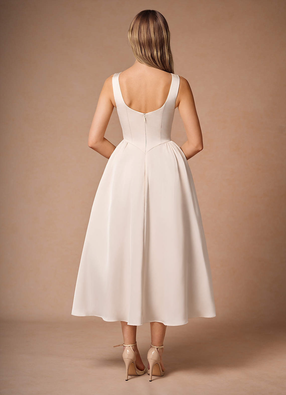 Casey Cream Midi Dress image1