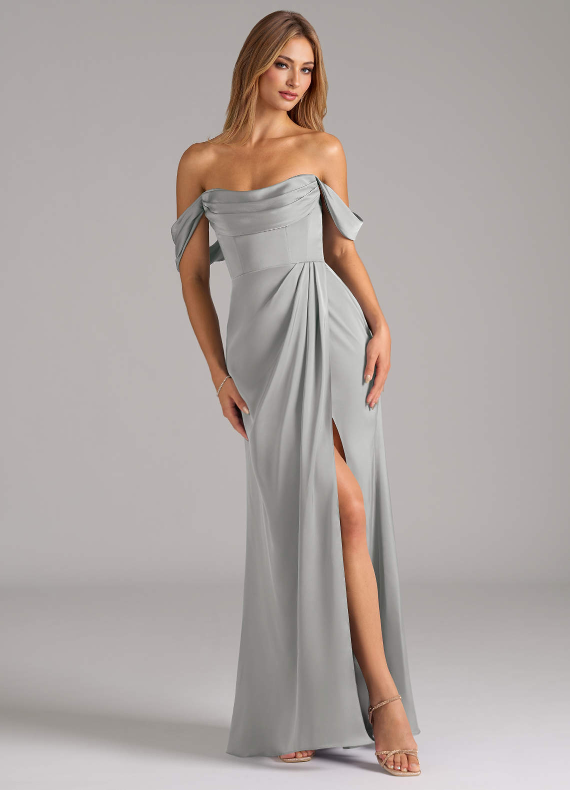 Azazie Johana Silver Bridesmaid Dresses | Azazie