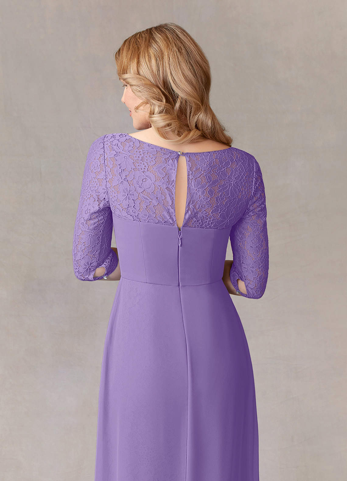 Chiffon and Lace Appliqued Long Dresses Tahiti