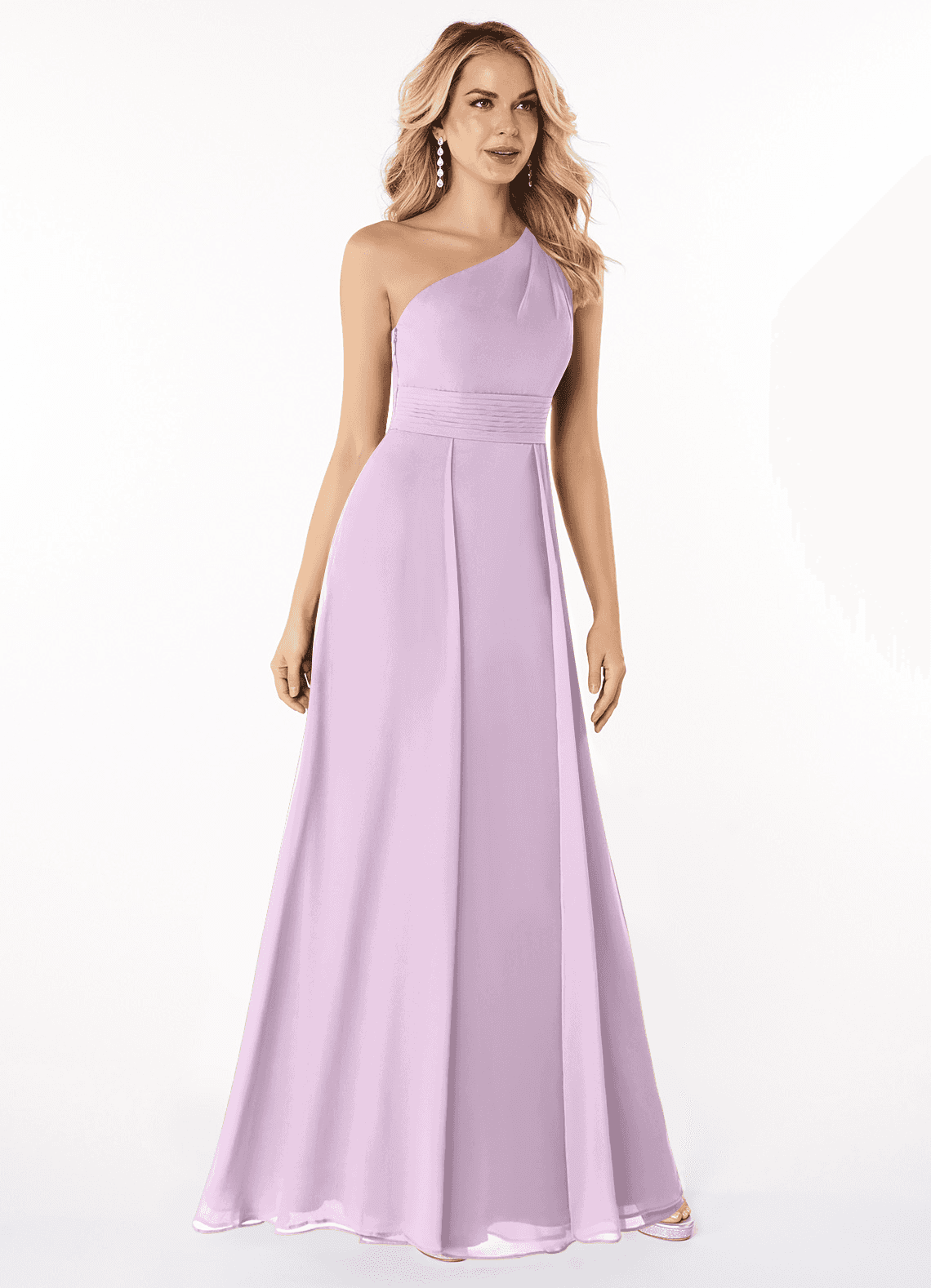 blue dress for baby girl Chiffon Pleated V-Neck Maxi Bridesmaid Dress in Sage with Flutter Sleeve main image 1
