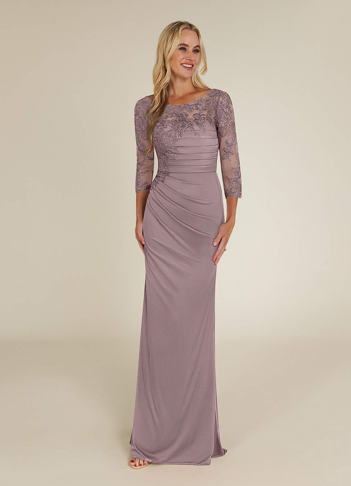 Azazie Alisondra Mother of the Bride Dresses Dusk Sheath Scoop Lace Lace Dress image1