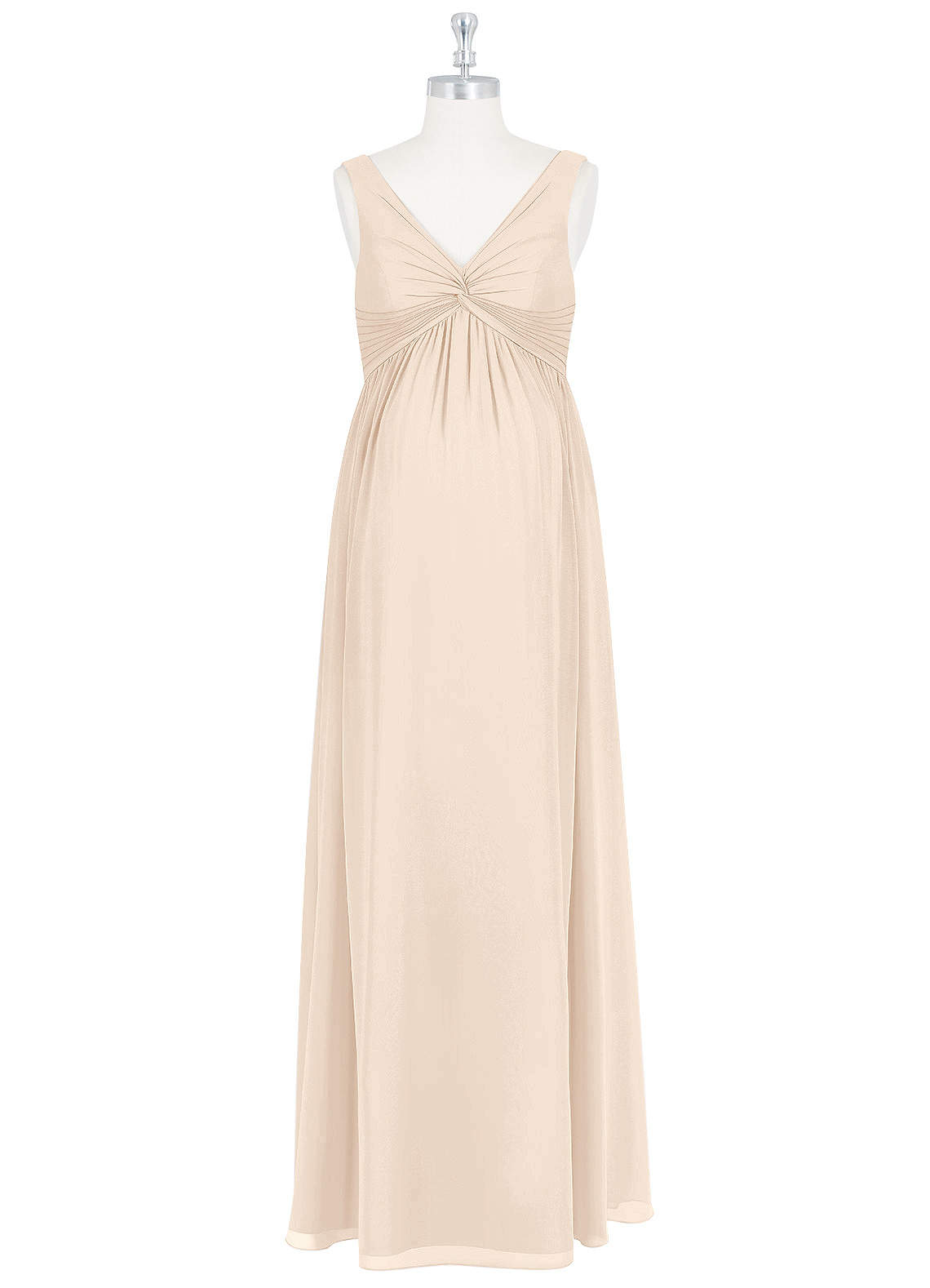 White Alabaster Azazie Yetta Maternity Bridesmaid Dresses | Azazie