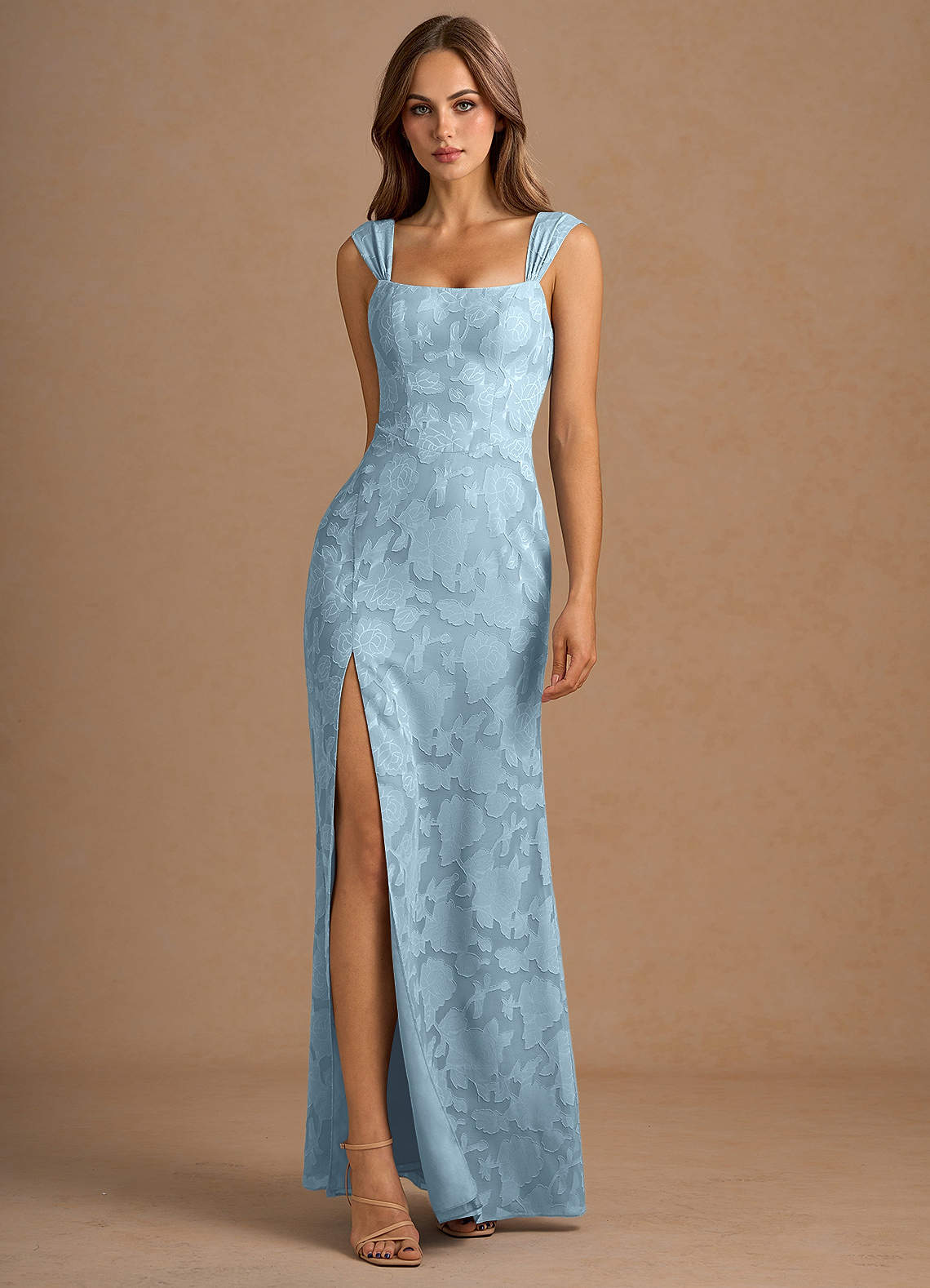 Eliana Sky Blue Maxi Dress | Azazie CA