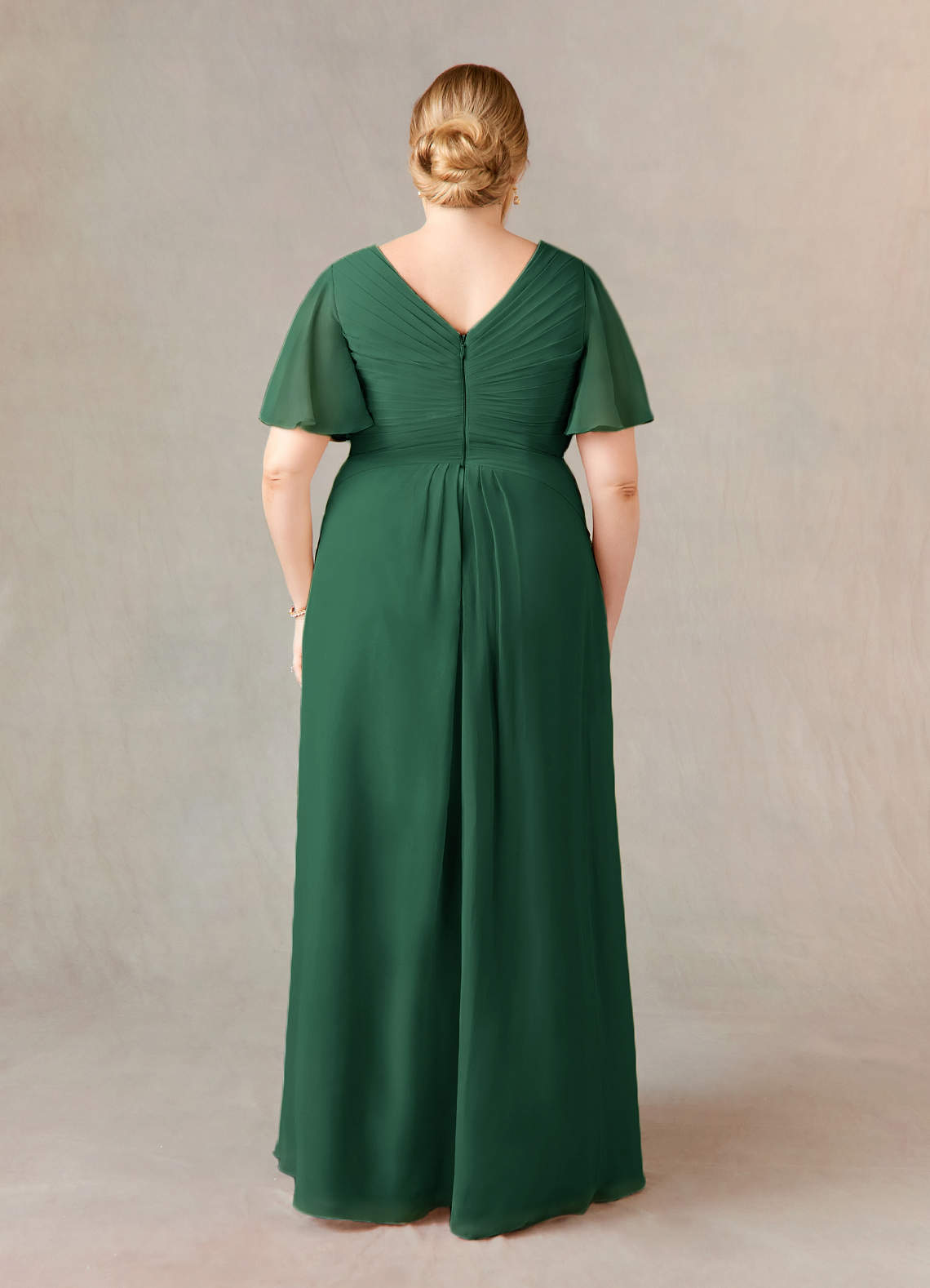 slim fit dress slacks Zapaka Women Dusty Sage Long Plus Size Bridesmaid Dress with Slit Halter Chiffon A Line Wedding Guest Dress, Dusty Sage / US26W