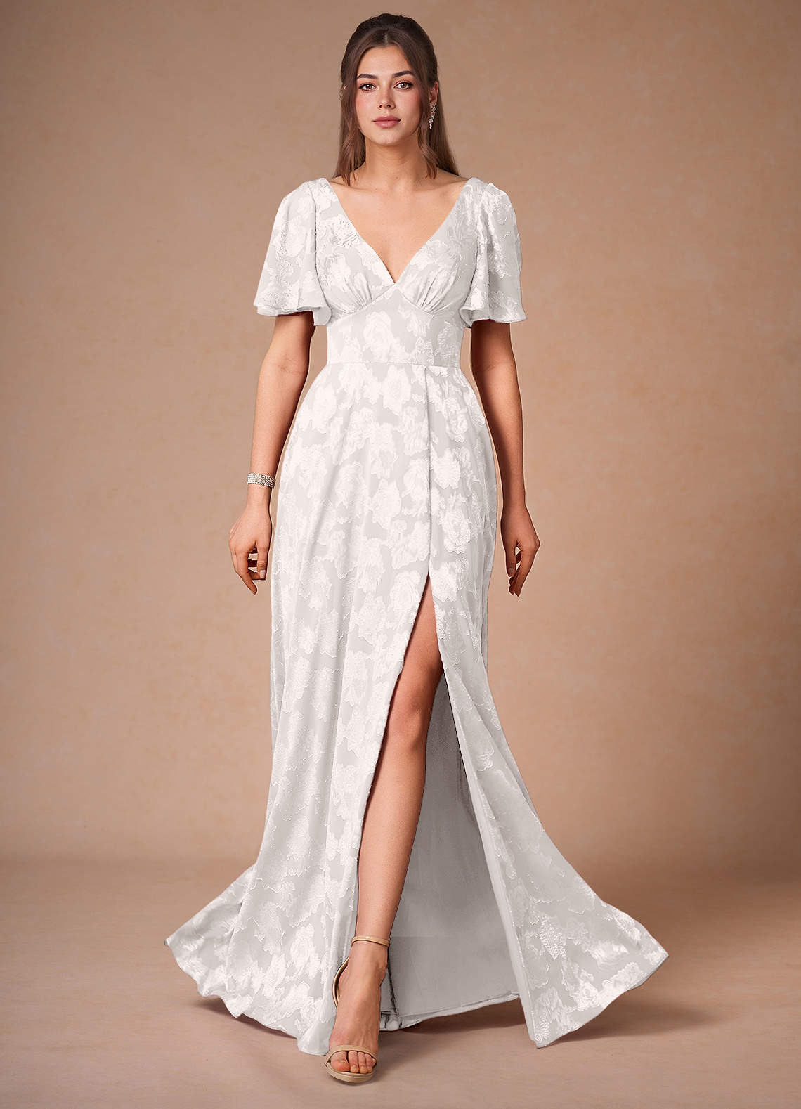 Ombre Maxi Jetset Diaries Spring Diaries White Maxi Dress Lulus - Main Image